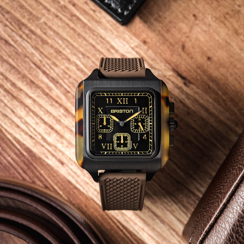 briston-streamliner-kennedy-chrono-safari-noir-mat-38-5-mm-quartz image 3