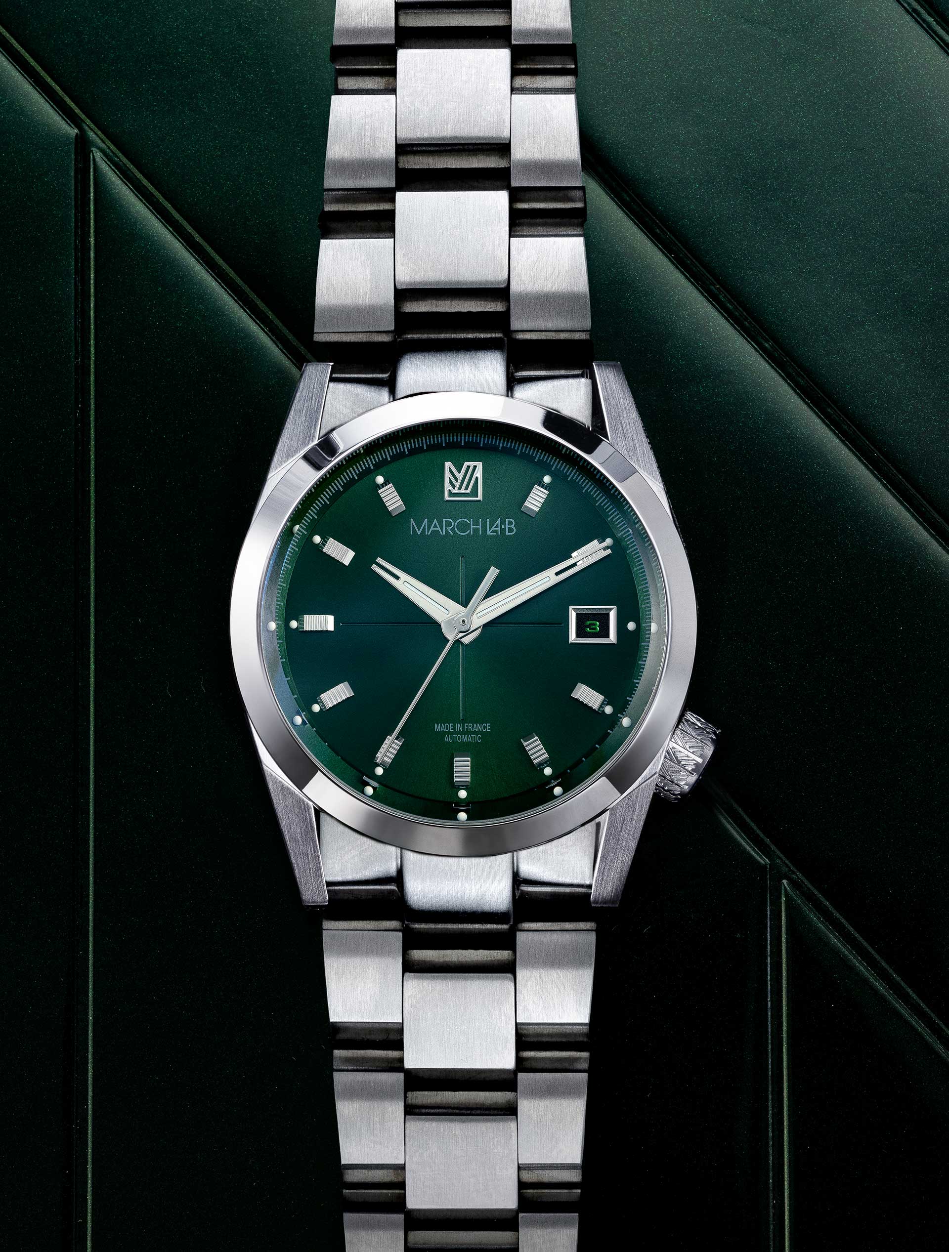 march-la-b-am89-automatique-grall-38mm-montre-verte-100m image 1