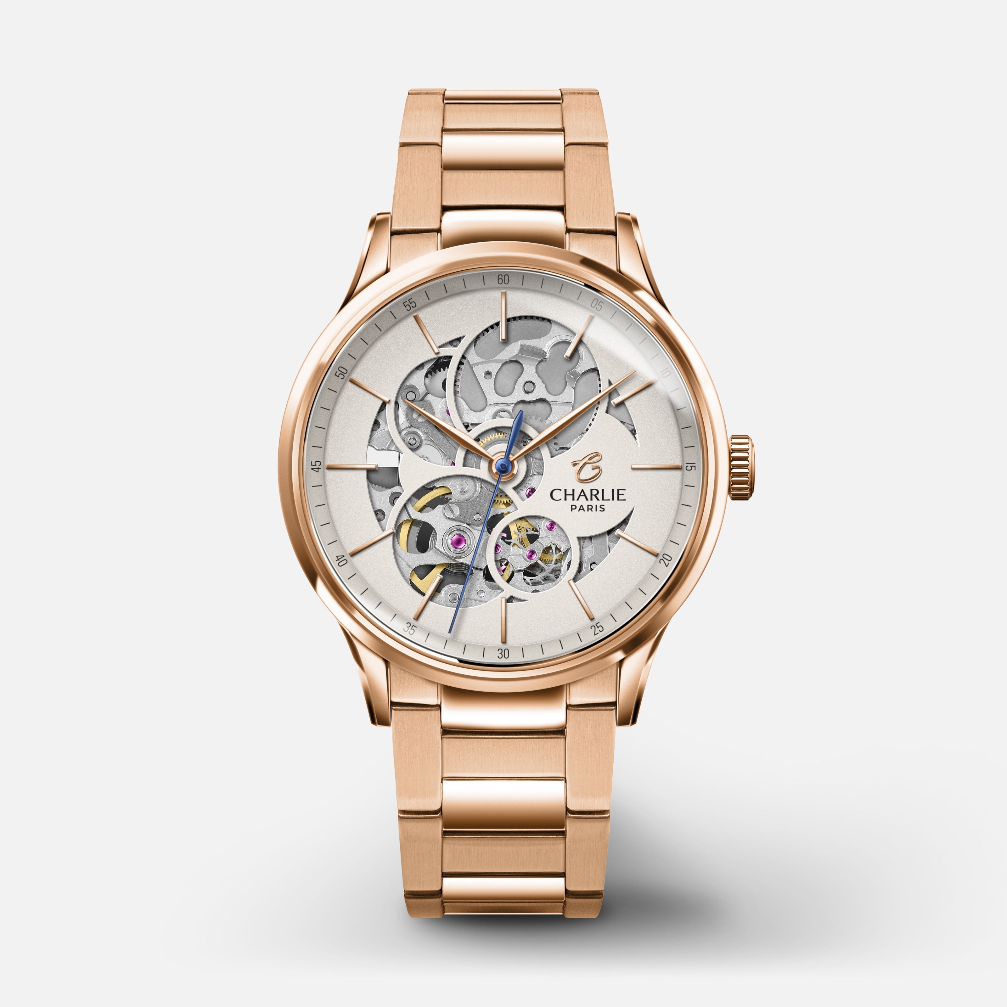 charlie-paris-initial-36-montre-automatique-femme-ajour-e-dor-rose-36-mm-2 image 8