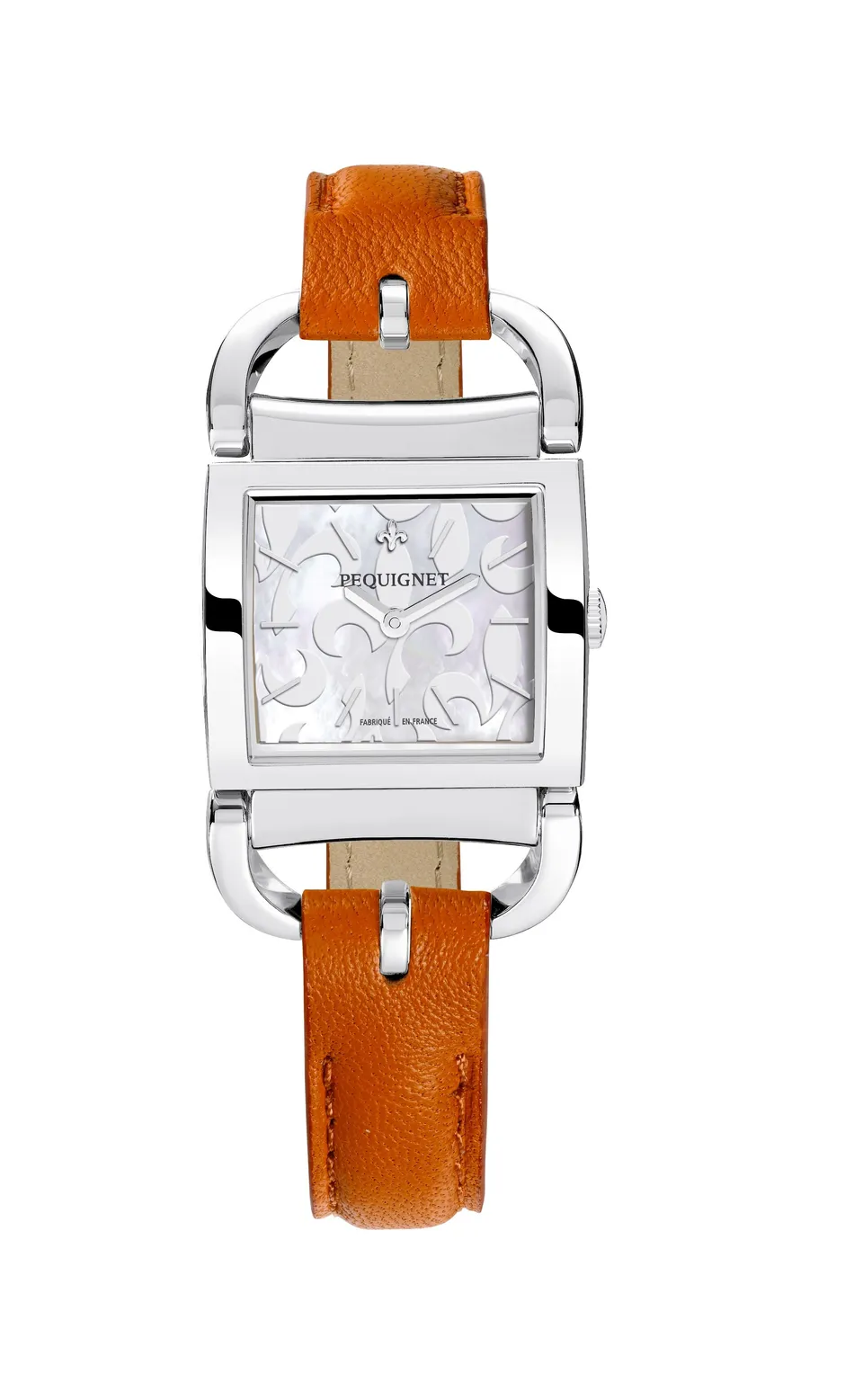 pequignet-equus-attelage-montre-femme-nacre-fleur-de-lys-quartz image 1