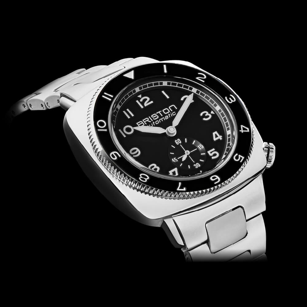 briston-clubmaster-legend-petite-seconde-automatique-39-mm-noir-full-acier image 2