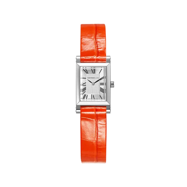 herbelin-antar-s-quartz-originale-montre-femme-acier-cuir-orange image 1