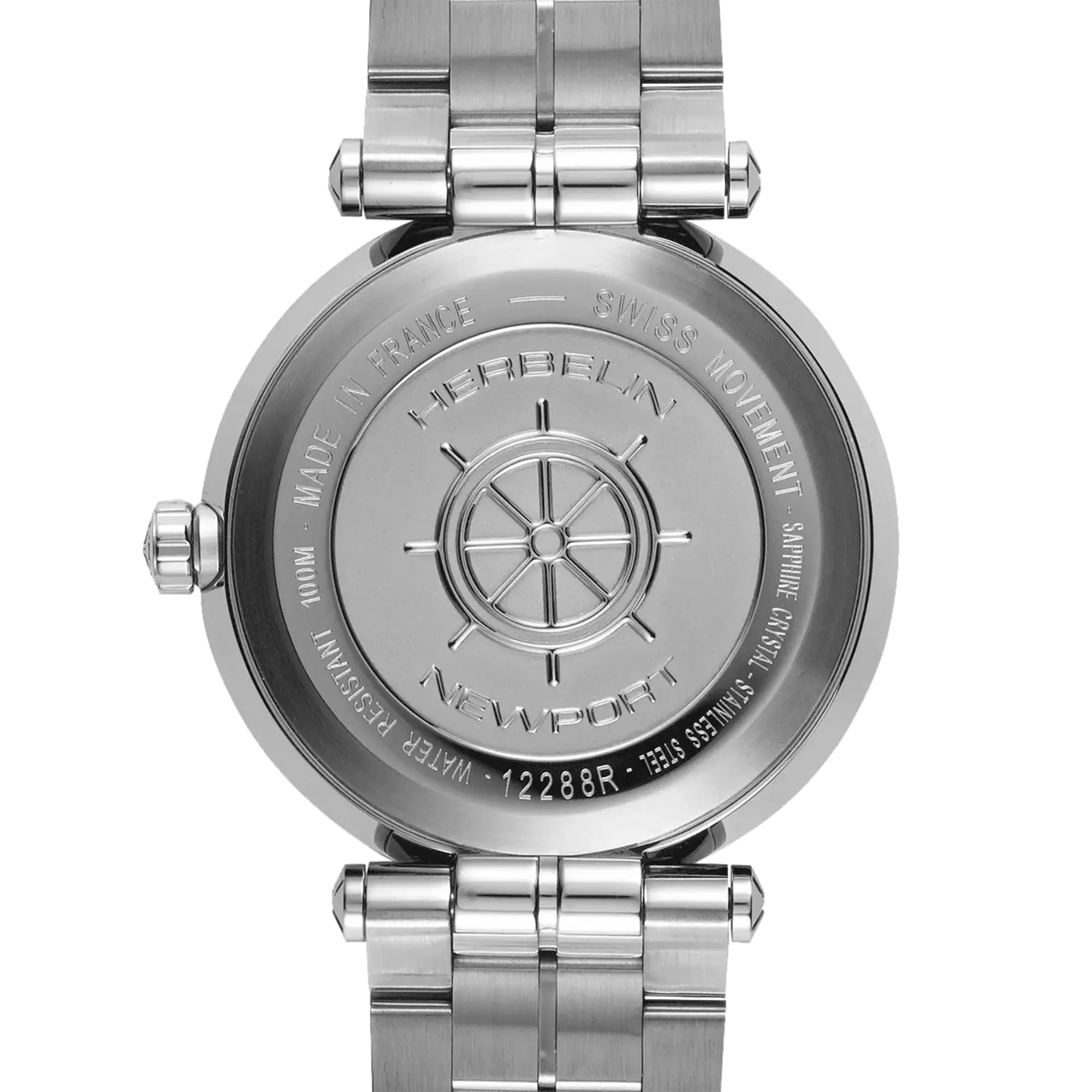 herbelin-newport-quartz-montre-homme-acier-bleu-date image 4