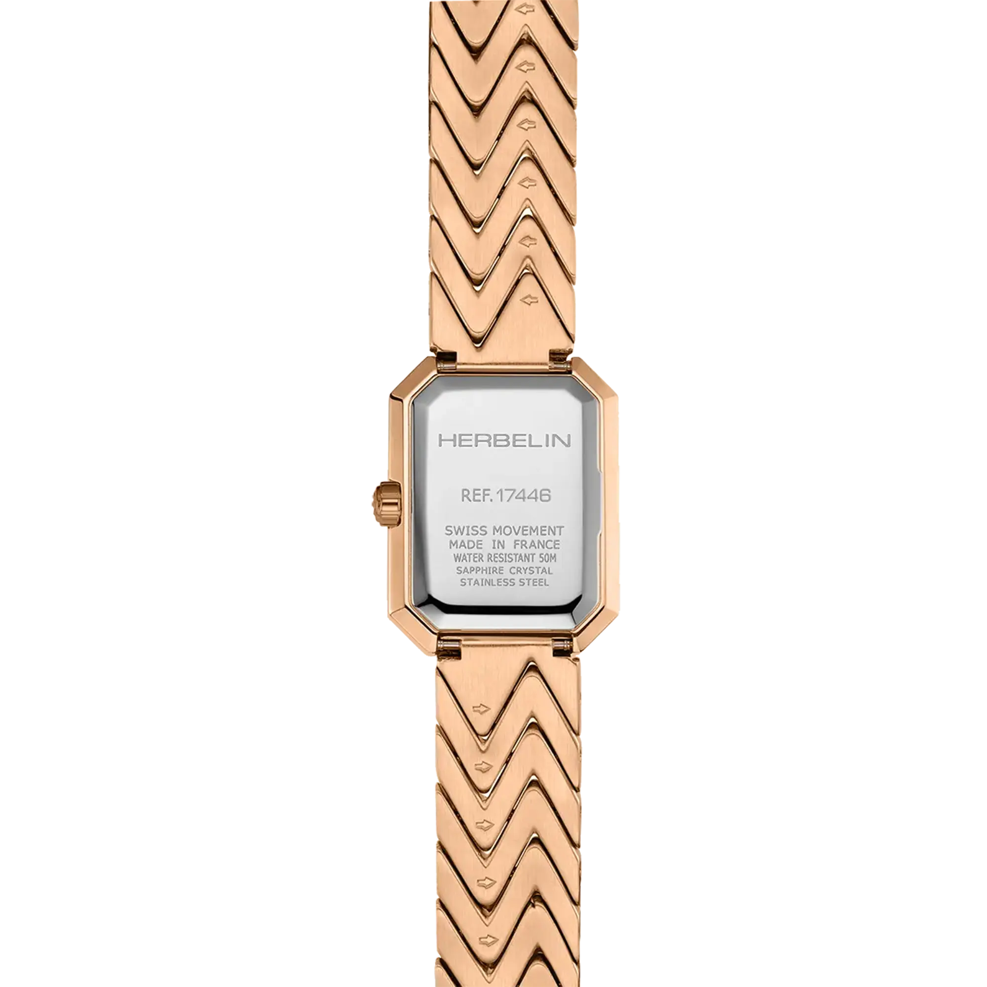herbelin-octog-ne-chevrons-montre-femme-nacre-pvd-or-rose image 4