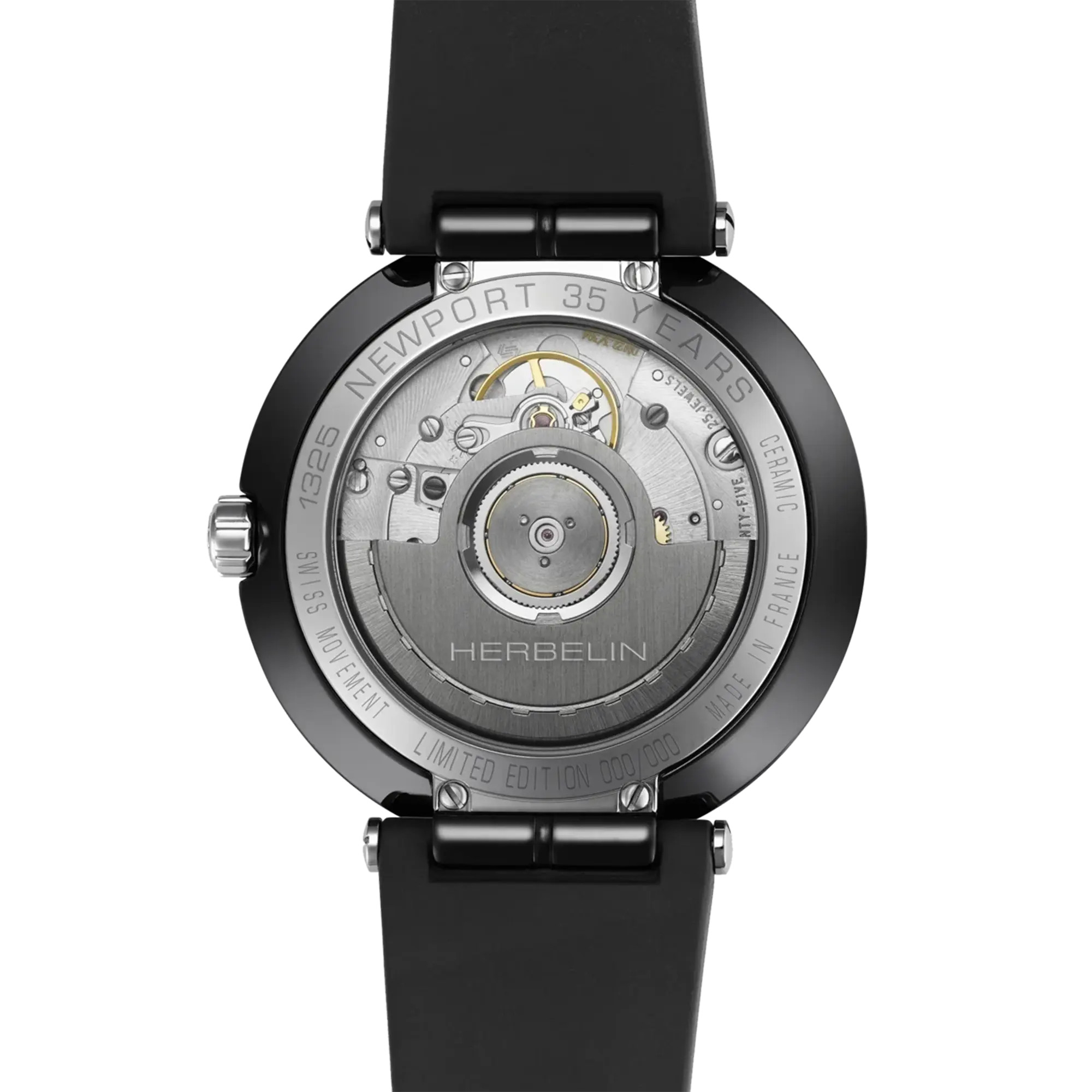 herbelin-newport-automatique-c-ramique-noire-montre-femme-dition-limit-e image 4