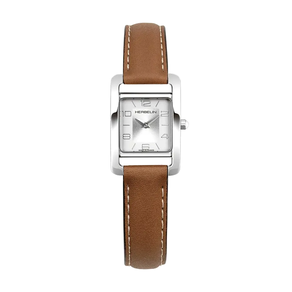 herbelin-ve-avenue-quartz-dame-nacre-cuir-brun image 1