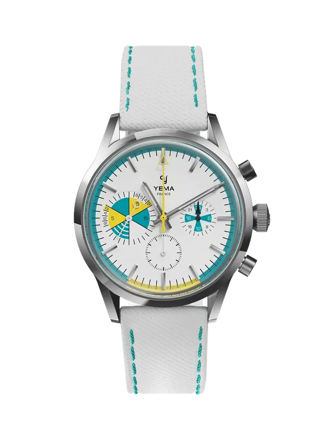 yema-yachtingraf-croisi-re-meca-quartz-montre-sport-chic-cuir image 1