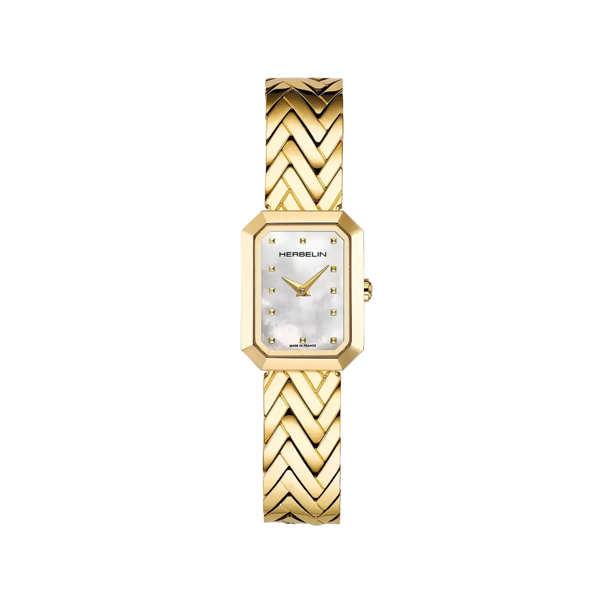 herbelin-octog-ne-chevrons-pvd-or-jaune-nacre-montre-femme image 1