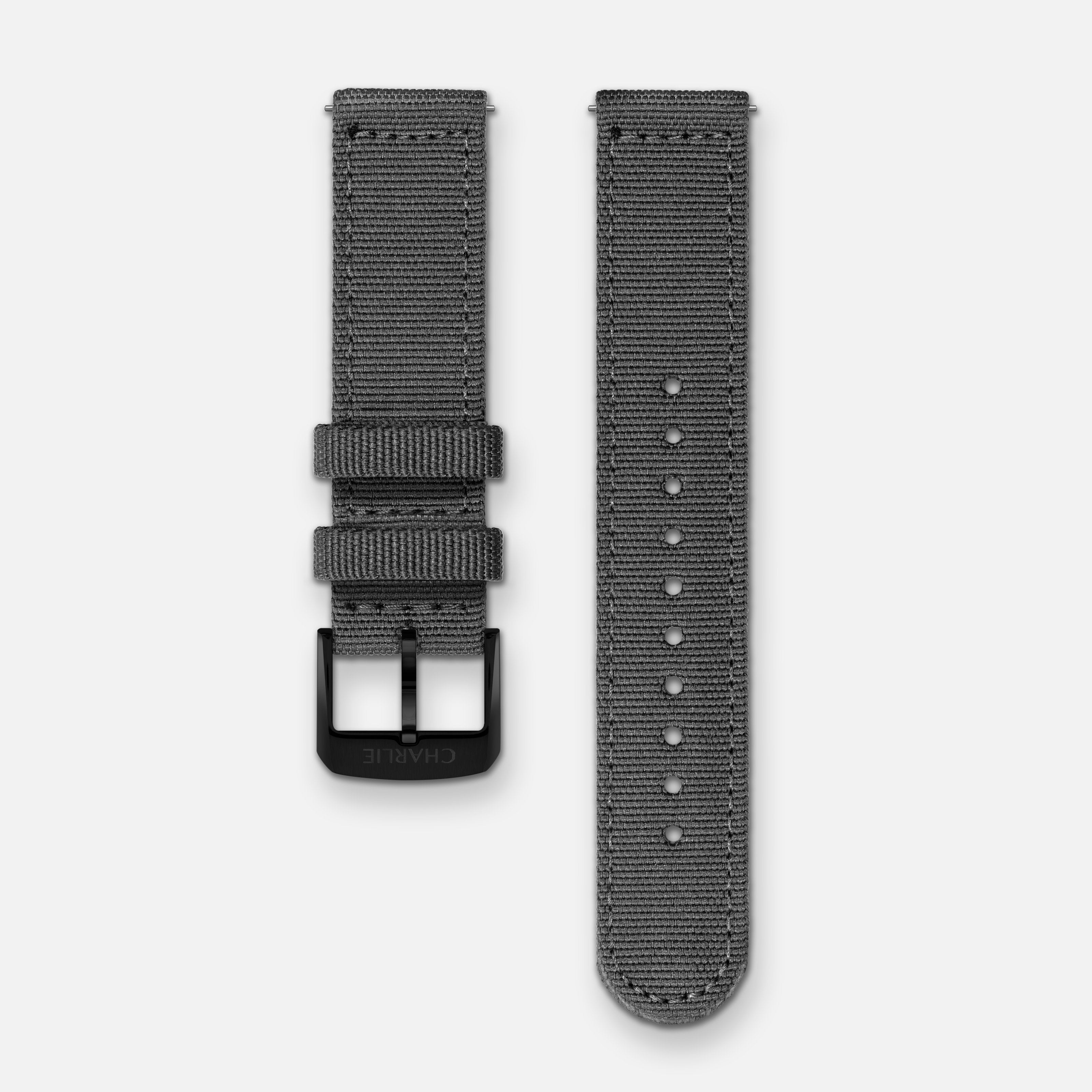 charlie-paris-bracelet-nylon-gris-20mm-interchangeable-sans-outil image 4