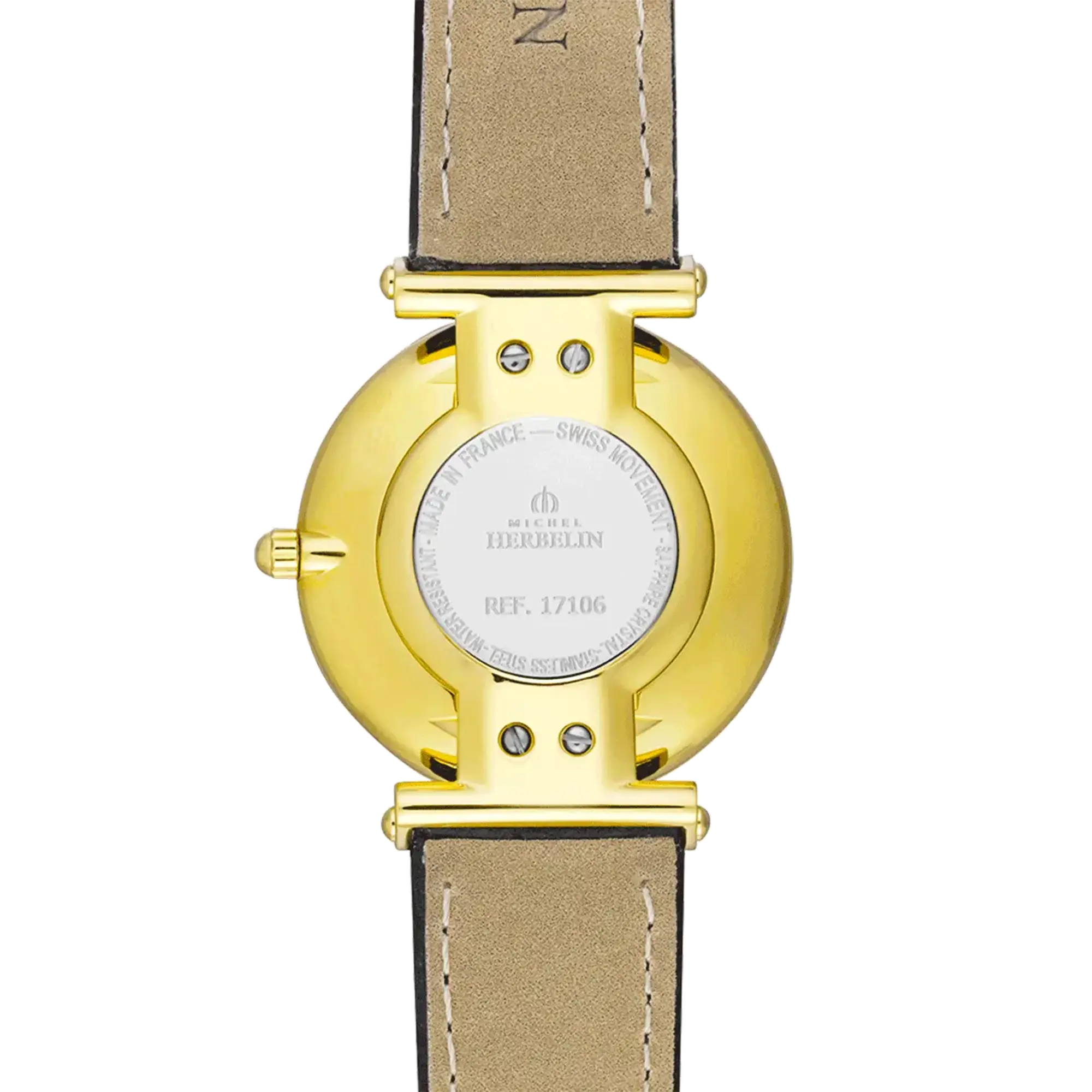 herbelin-epsilon-quartz-dor-et-cuir-noir-montre-femme-extra-plate image 4