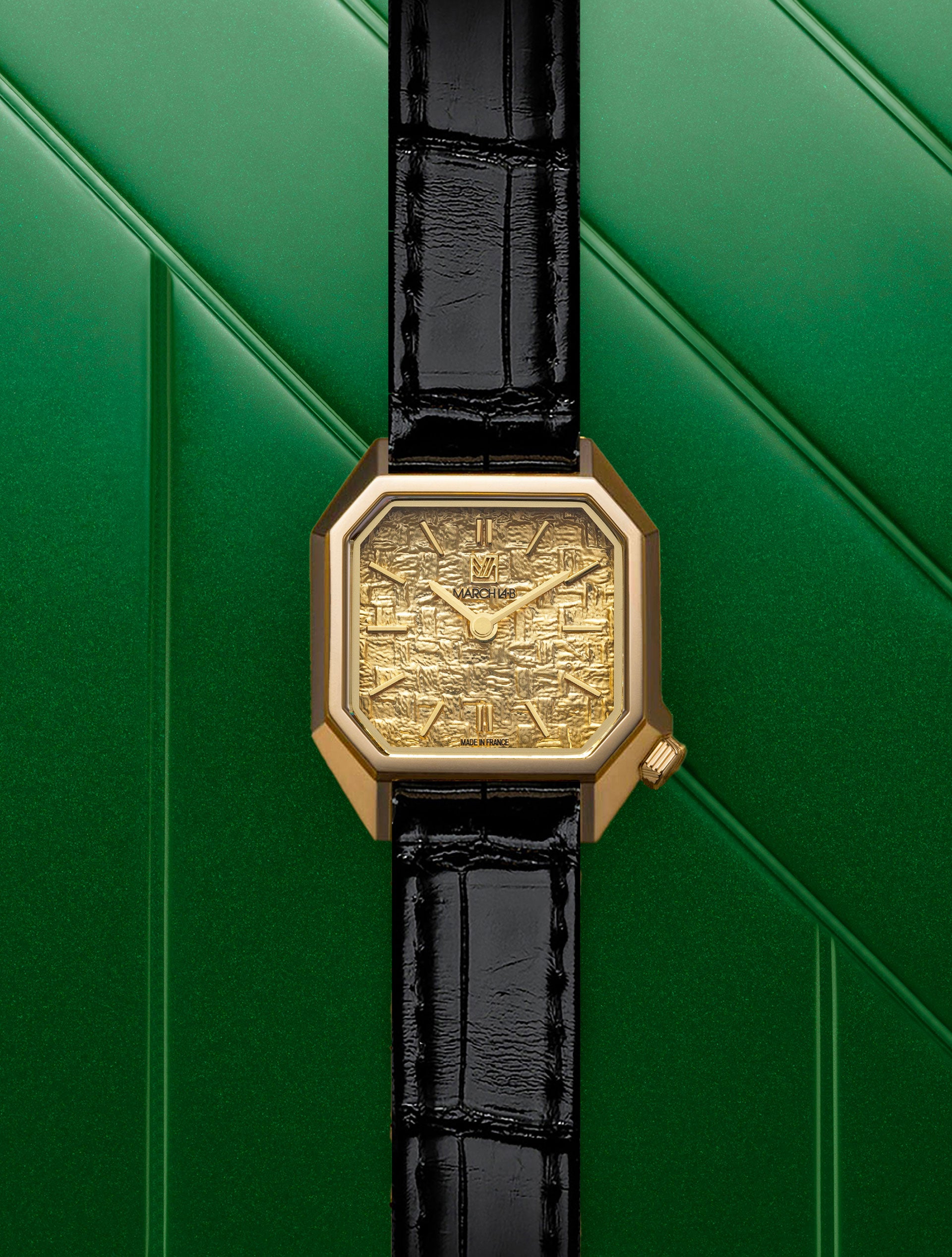 march-la-b-lady-mansart-tweed-gold-26-mm-montre-femme-quartz-suisse image 3