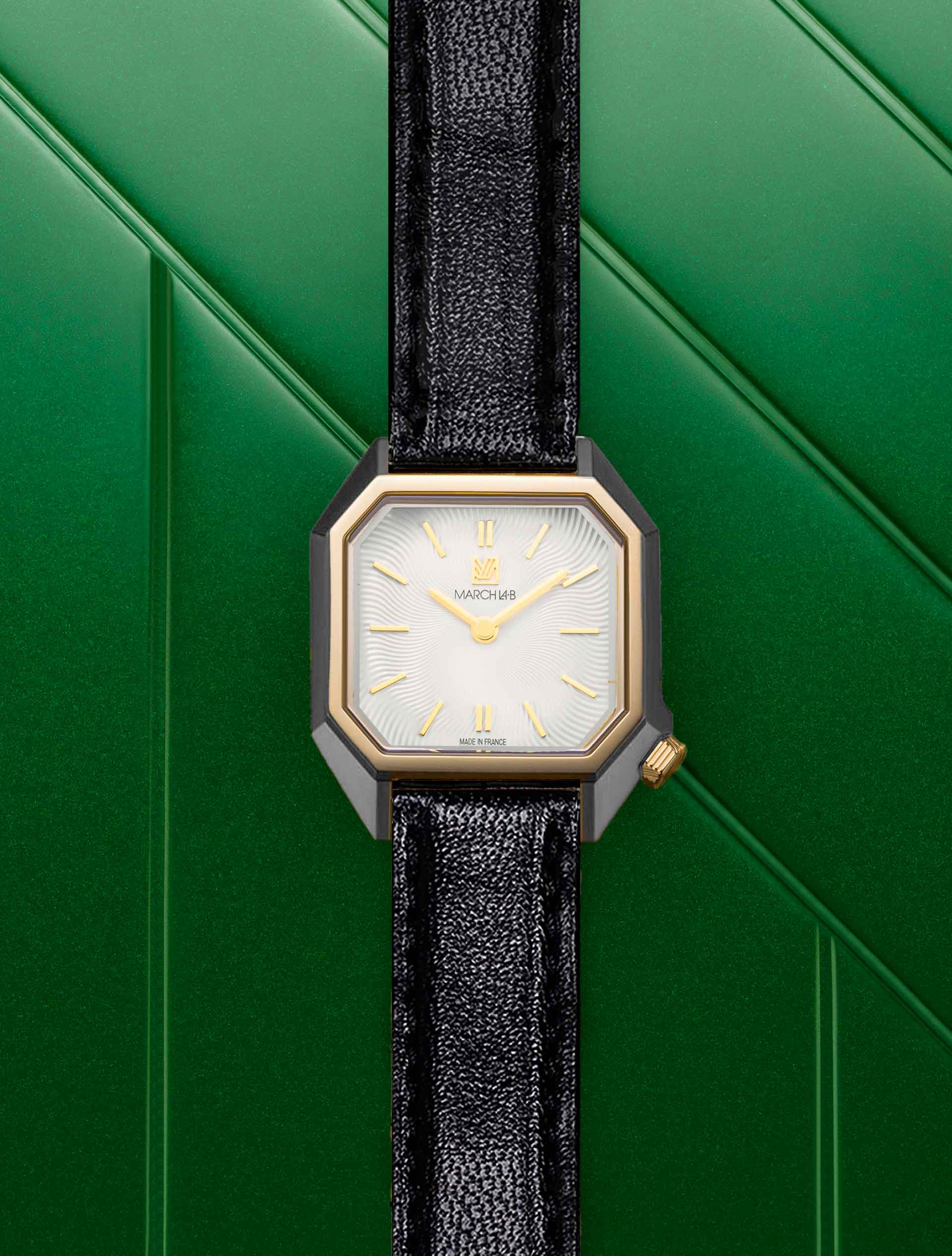 march-la-b-lady-mansart-metallic-montre-octogonale-26-mm-femme image 3
