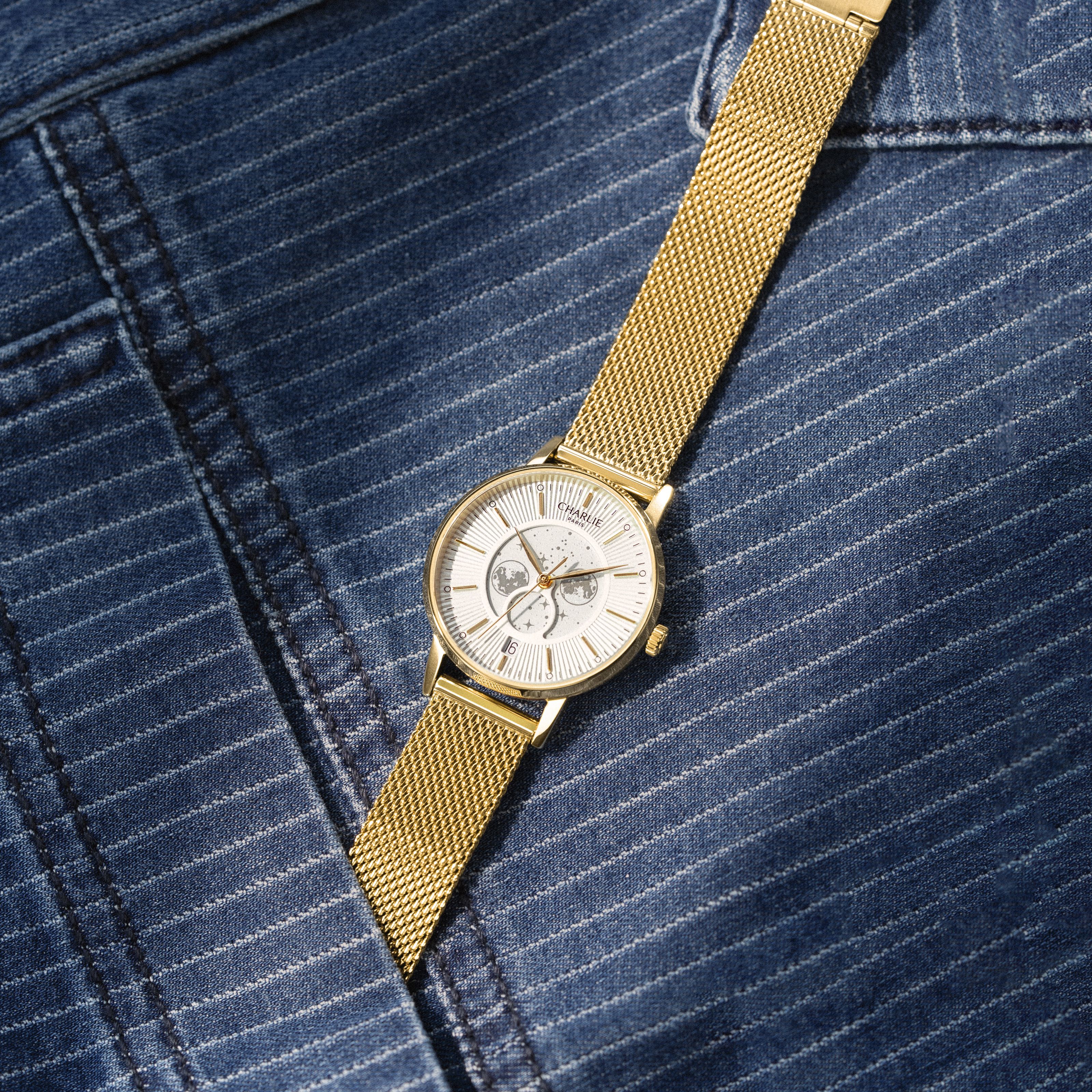 charlie-paris-sully-phase-de-lune-montre-femme-dor-30-mm image 2