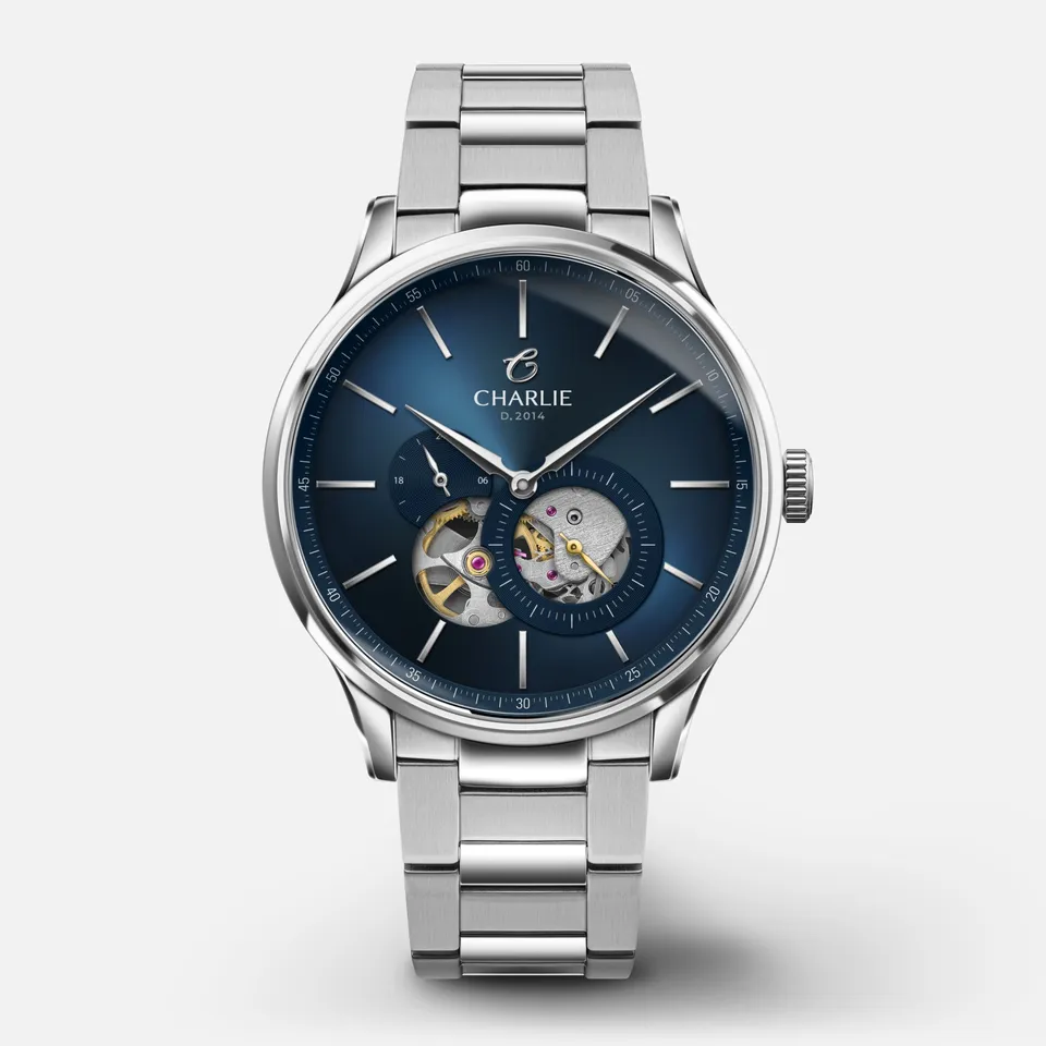 charlie-paris-initial-dition-anniversaire-10-ans-montre-automatique-homme-bleu-s image 1