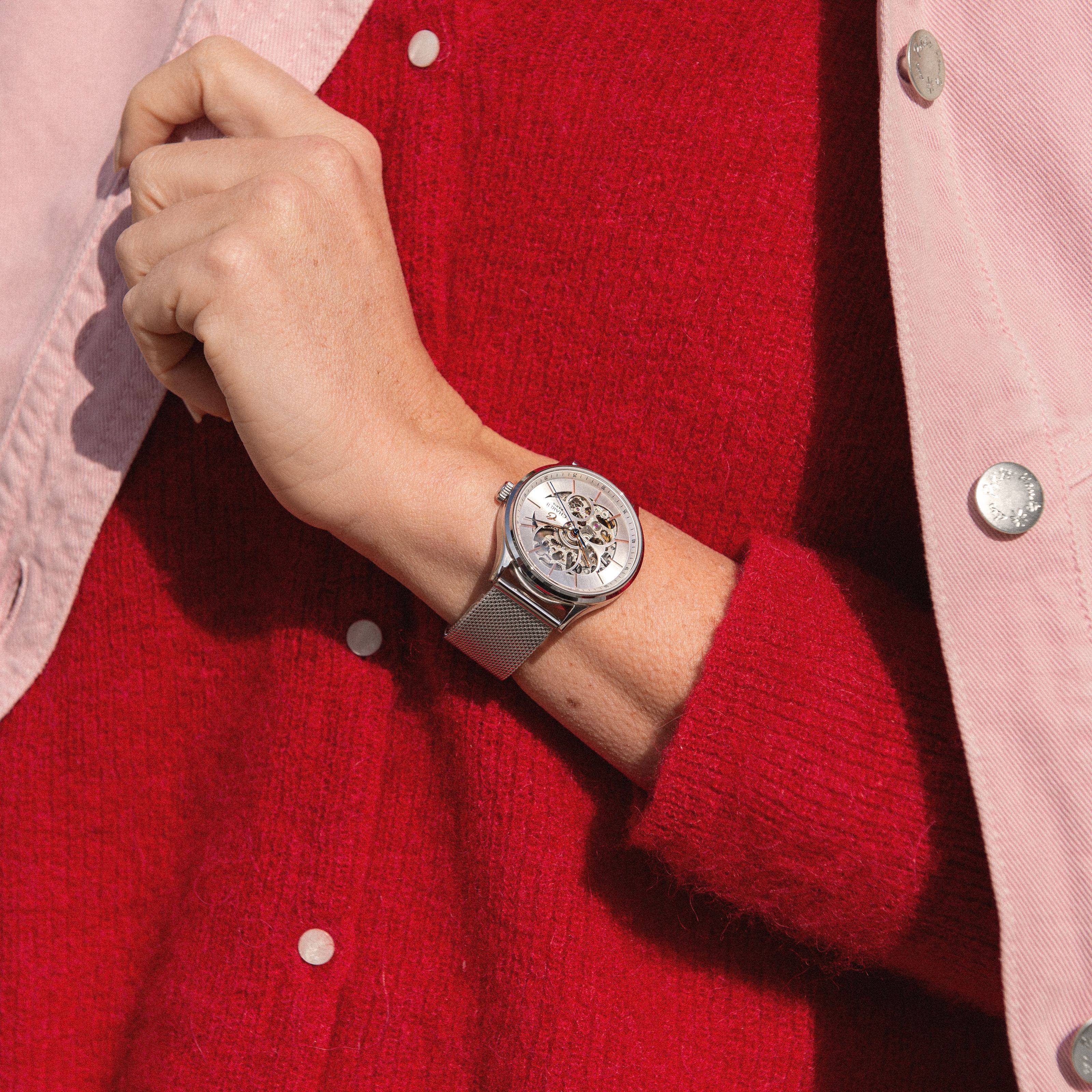 charlie-paris-initial-36-montre-automatique-femme-ajour-e-acier-36-mm image 3