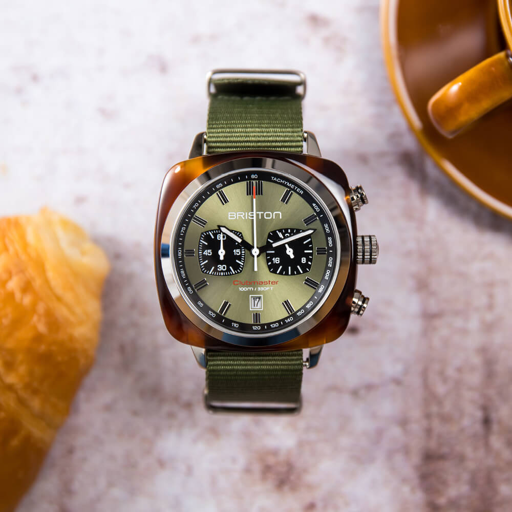 briston-clubmaster-sport-chronographe-42-mm-vert-olive image 3