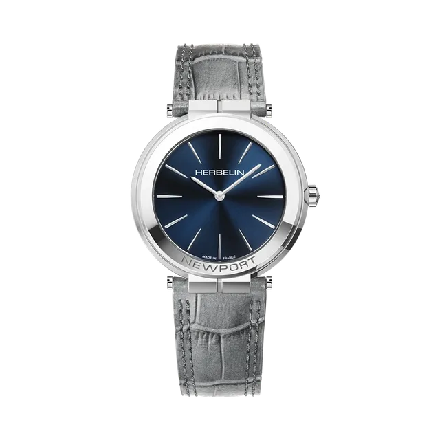 herbelin-newport-slim-bleu-anthracite-quartz-homme image 1