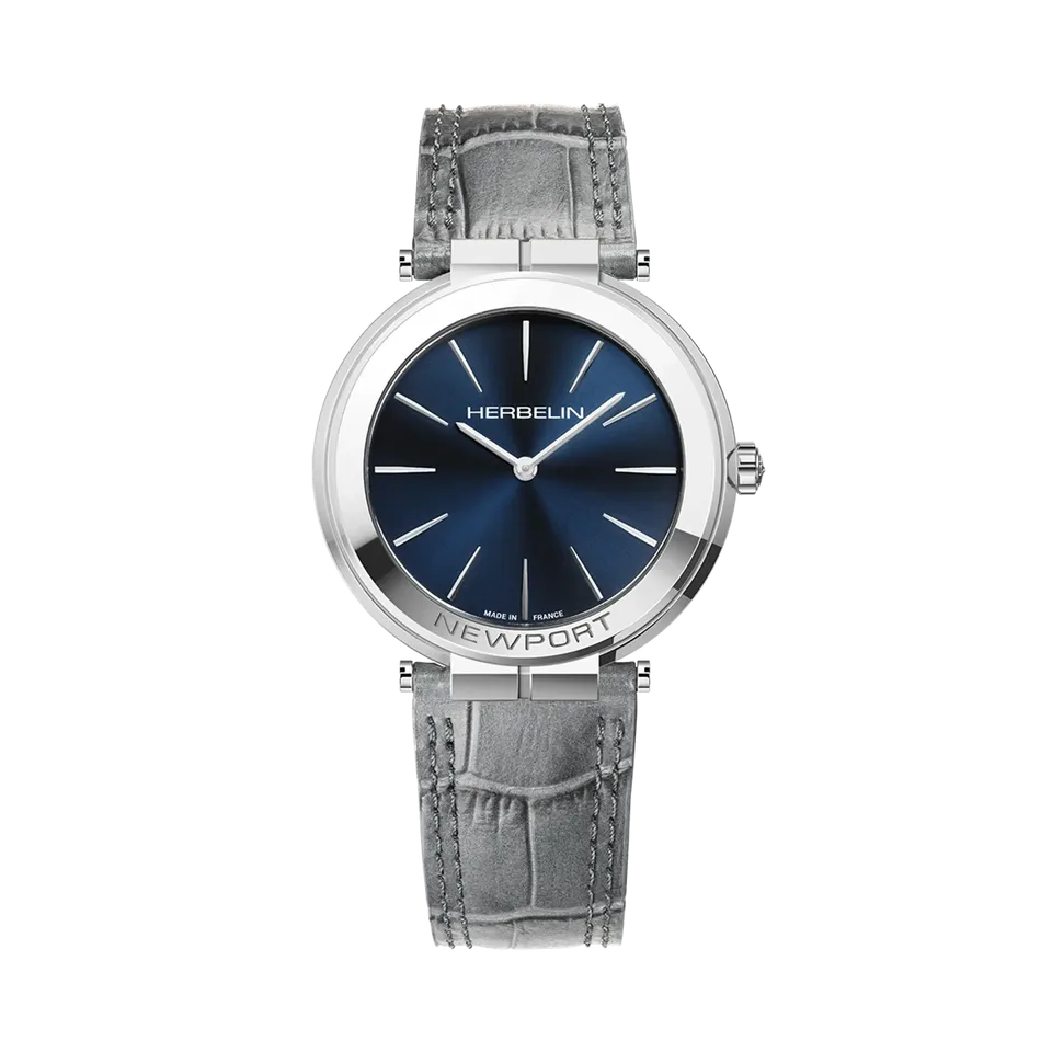 herbelin-newport-slim-bleu-anthracite-quartz-homme image 1