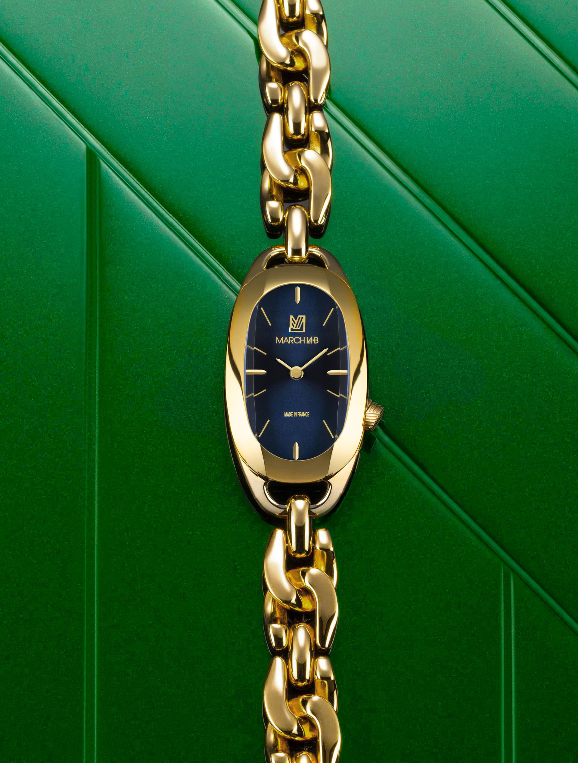 march-la-b-oblongue-amiral-montre-femme-ovale-20-mm-bijou image 1