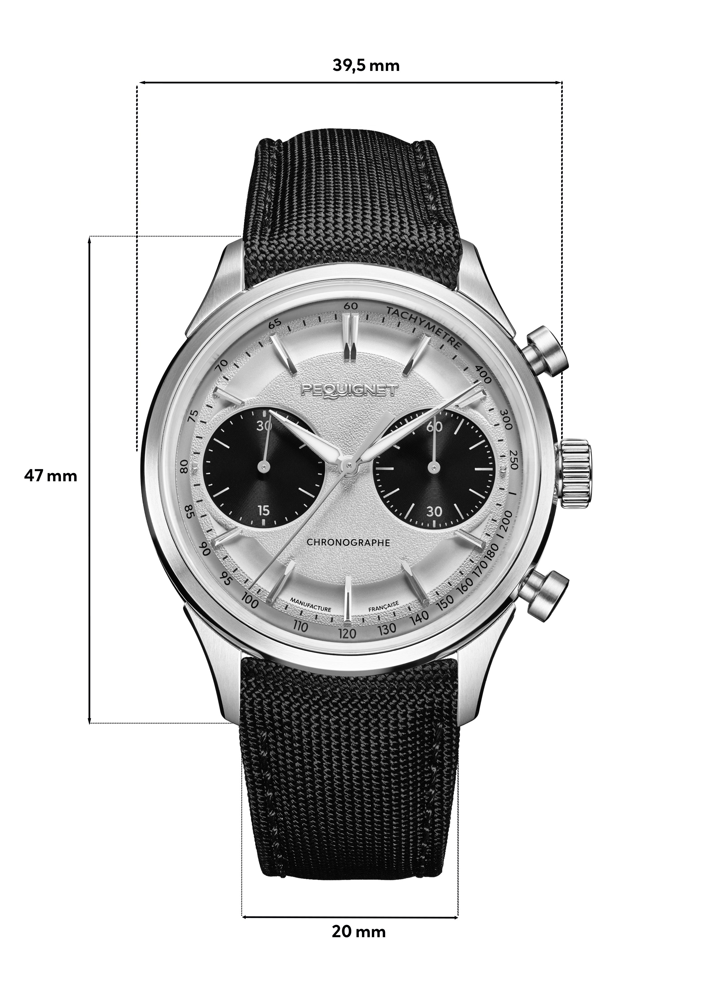 pequignet-royale-paris-chrono-montre-chronographe-39-5-mm-compteurs-noirs image 3
