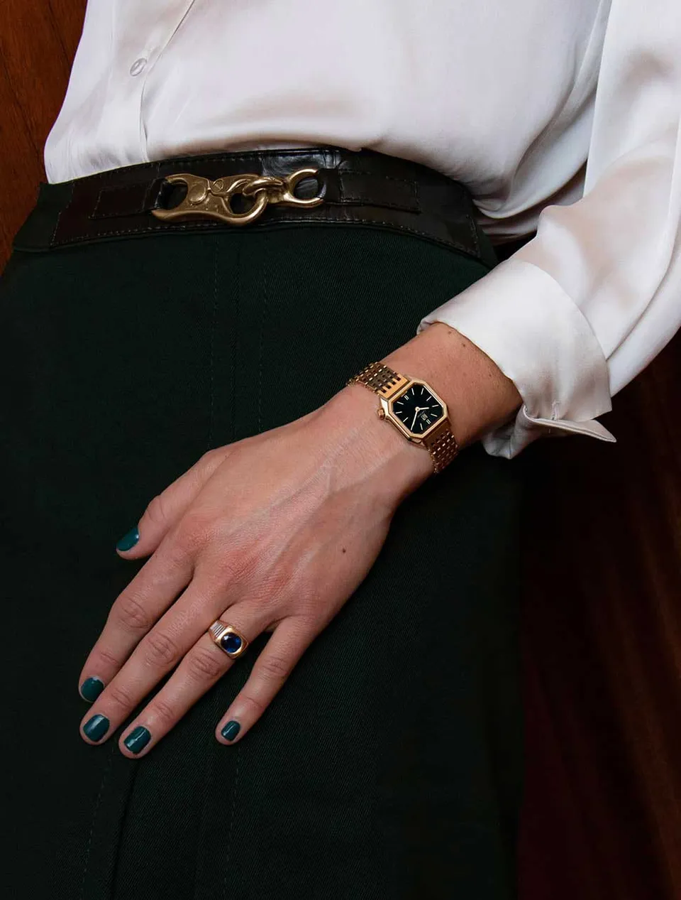march-la-b-montre-lady-mansart-supreme-26-mm-octogonale-noire image 1