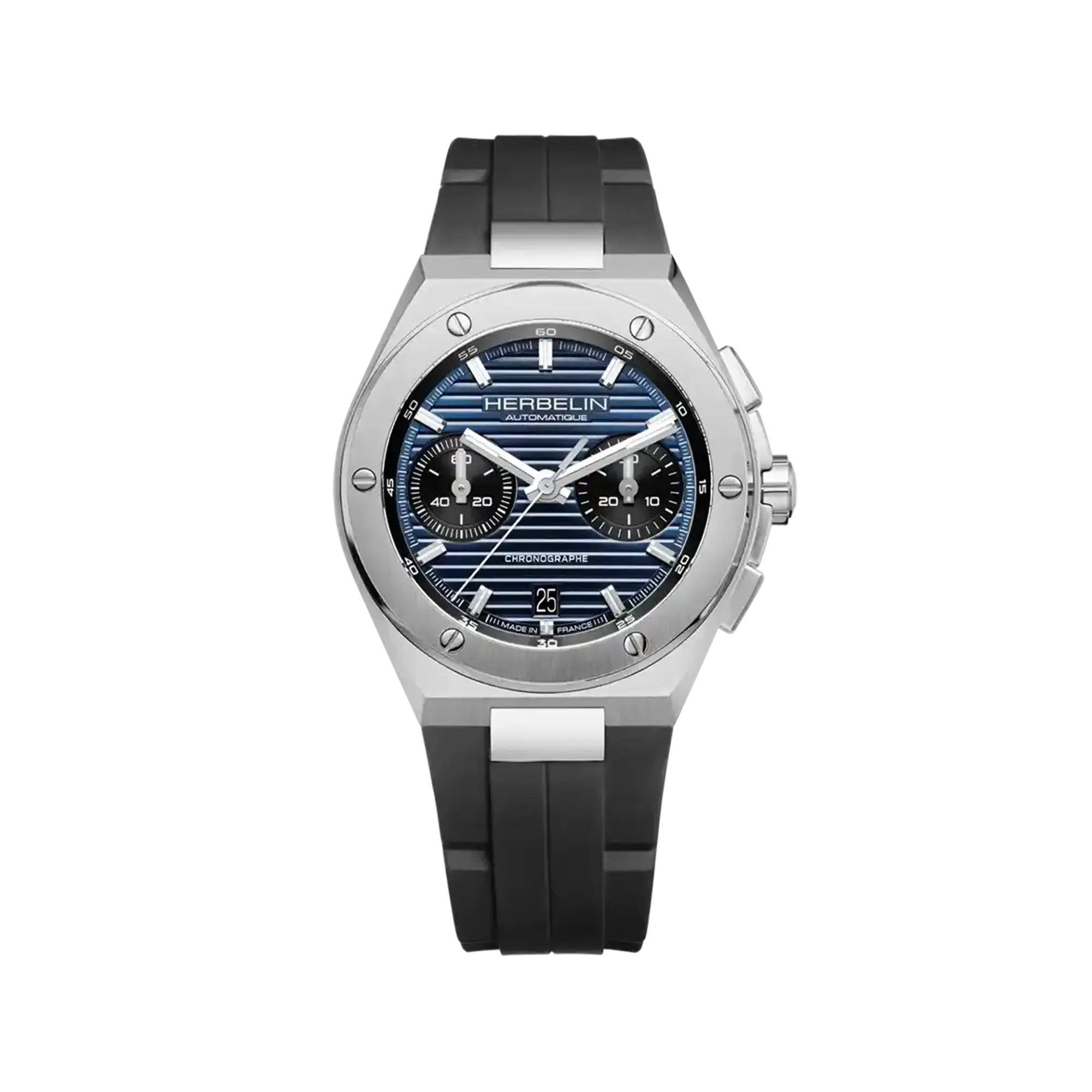 herbelin-cap-camarat-chronographe-automatique-montre-homme-bleu-fkm-noir image 1