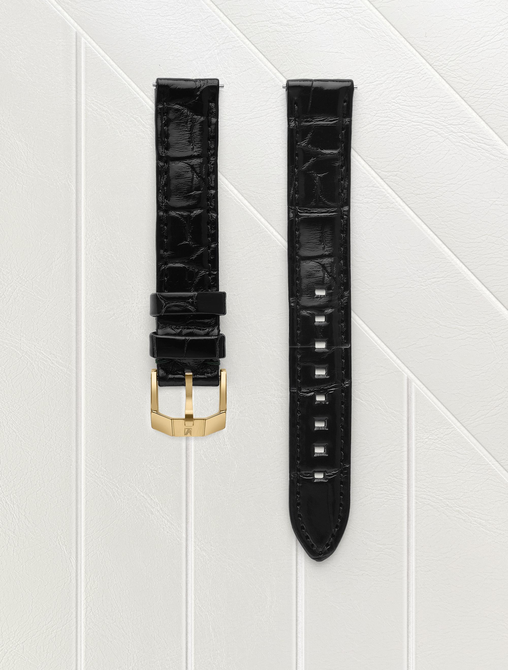 march-la-b-bracelet-alligator-noir-14mm image 2