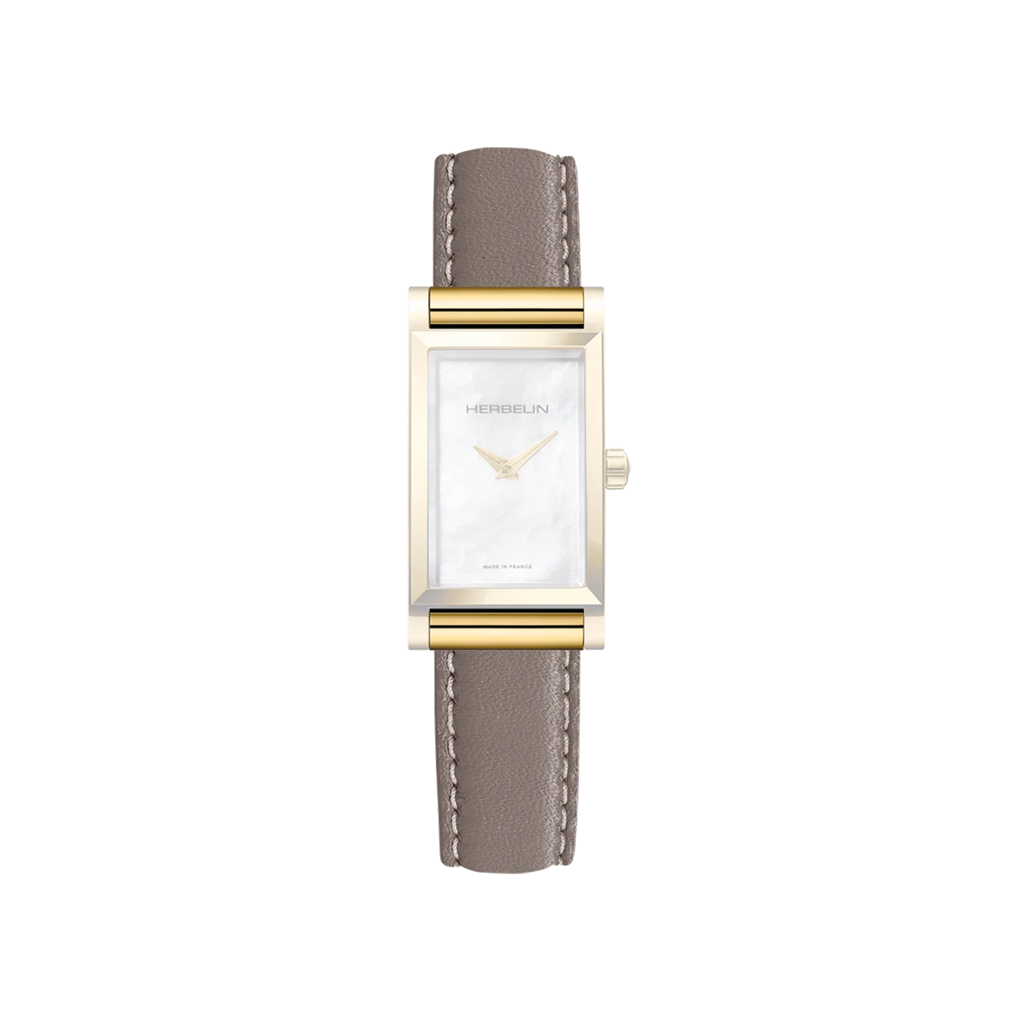 herbelin-antar-s-bracelet-simple-cuir-beige-taupe-veau-lisse image 2