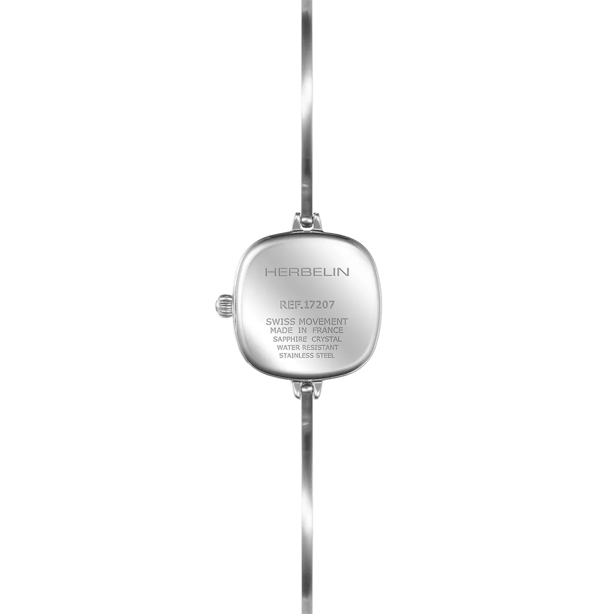 herbelin-fil-montre-femme-carr-e-acier-cadran-noir image 3