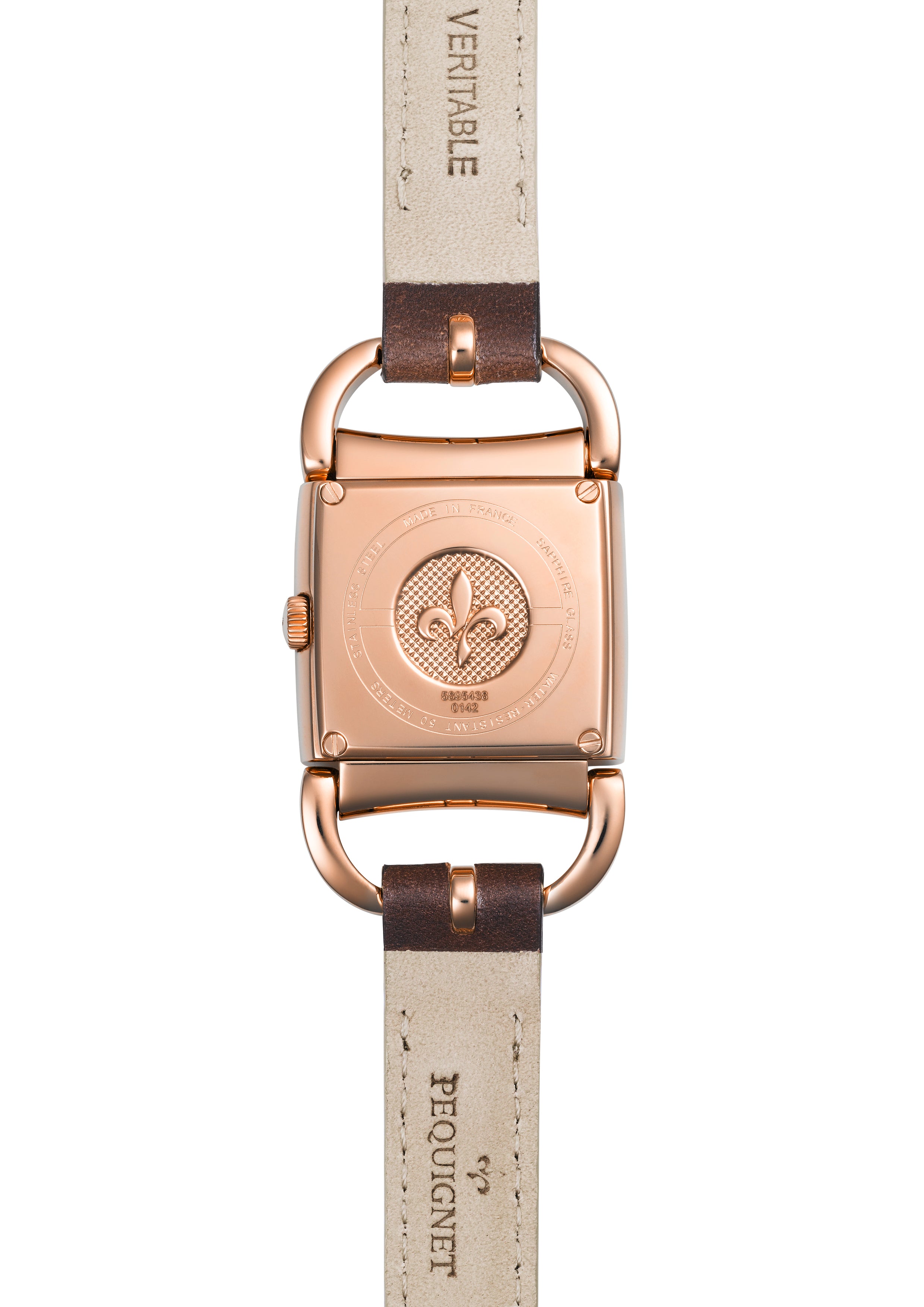pequignet-equus-attelage-montre-femme-quartz-plaqu-or-rose-cadran-argent image 8