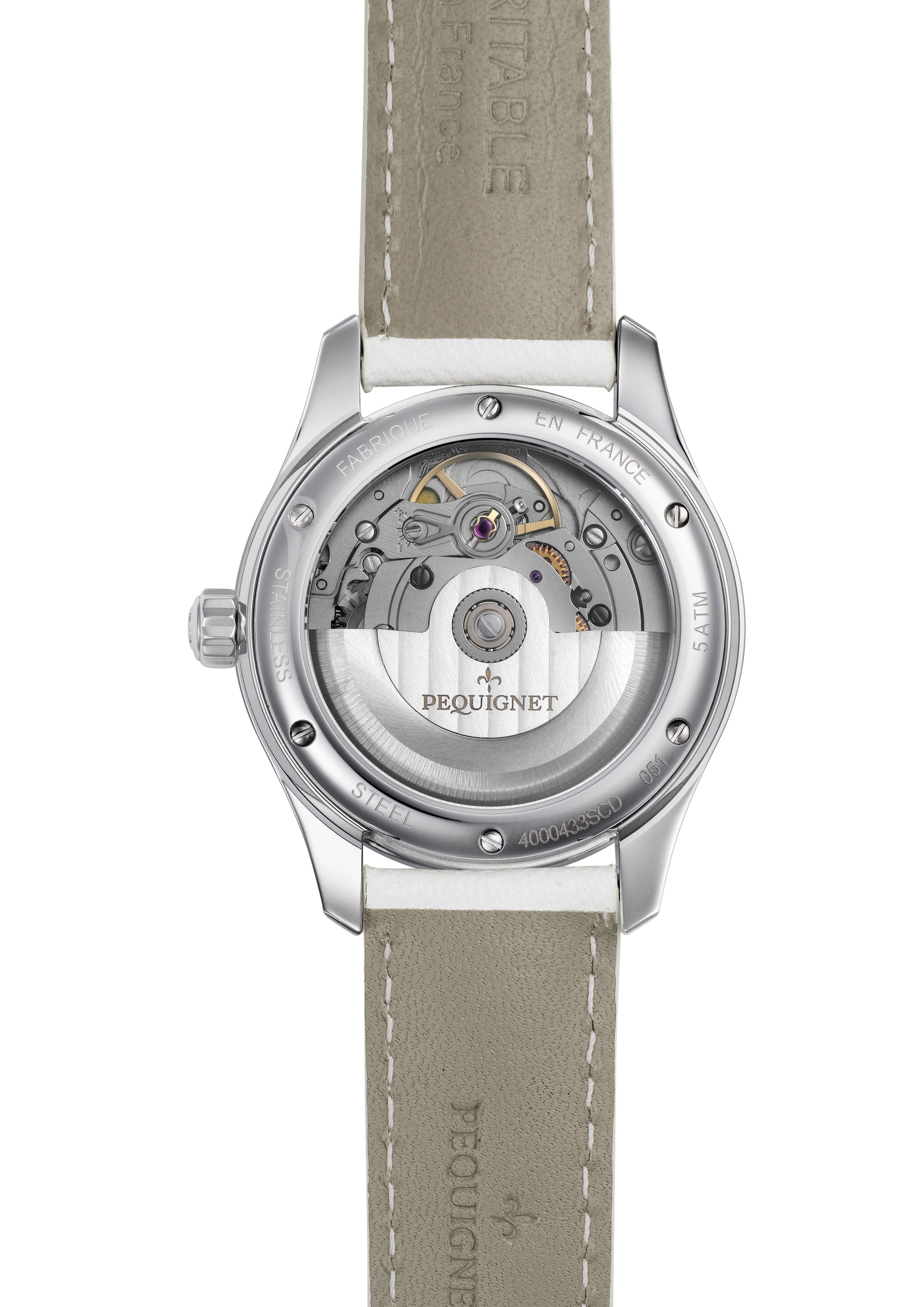 pequignet-l-gance-montre-femme-automatique-suisse-bo-tier-acier-cadran-blanc-fra image 8