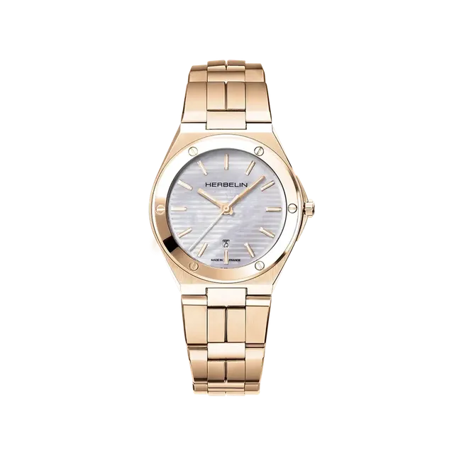 herbelin-cap-camarat-quartz-femme-pvd-or-rose-nacre-blanche image 1