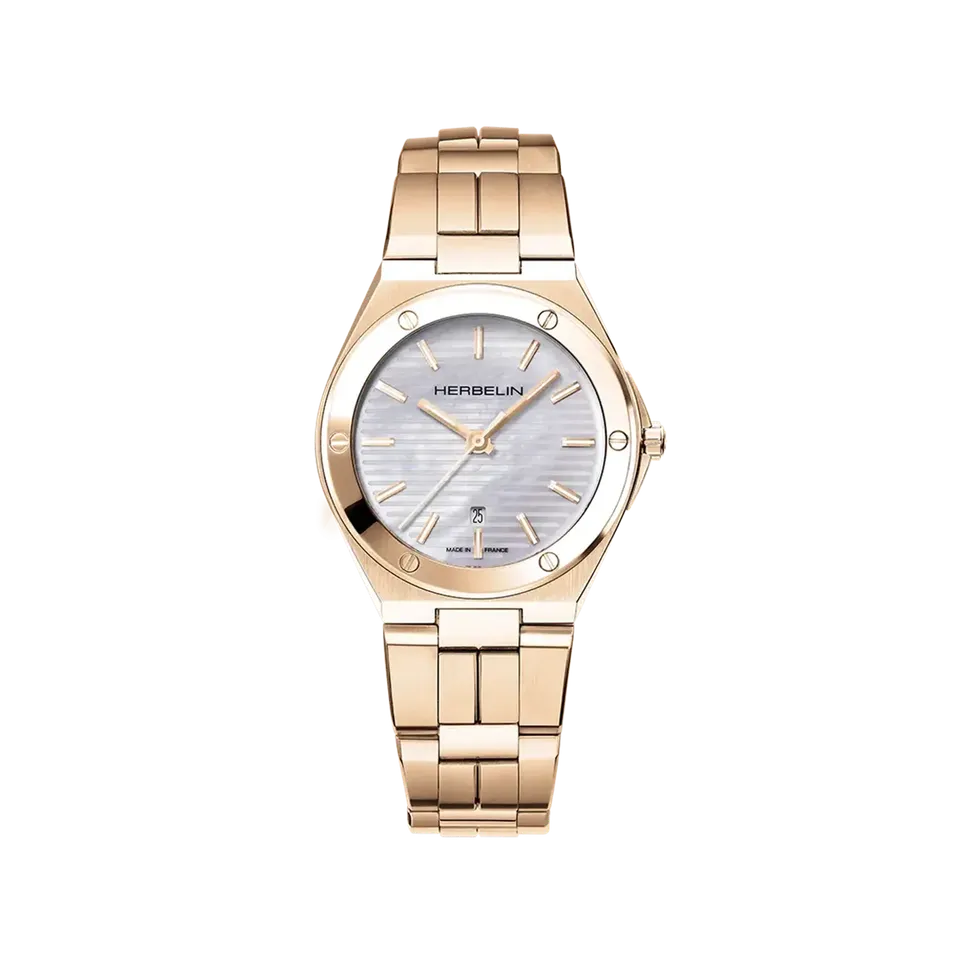 herbelin-cap-camarat-quartz-femme-pvd-or-rose-nacre-blanche image 1