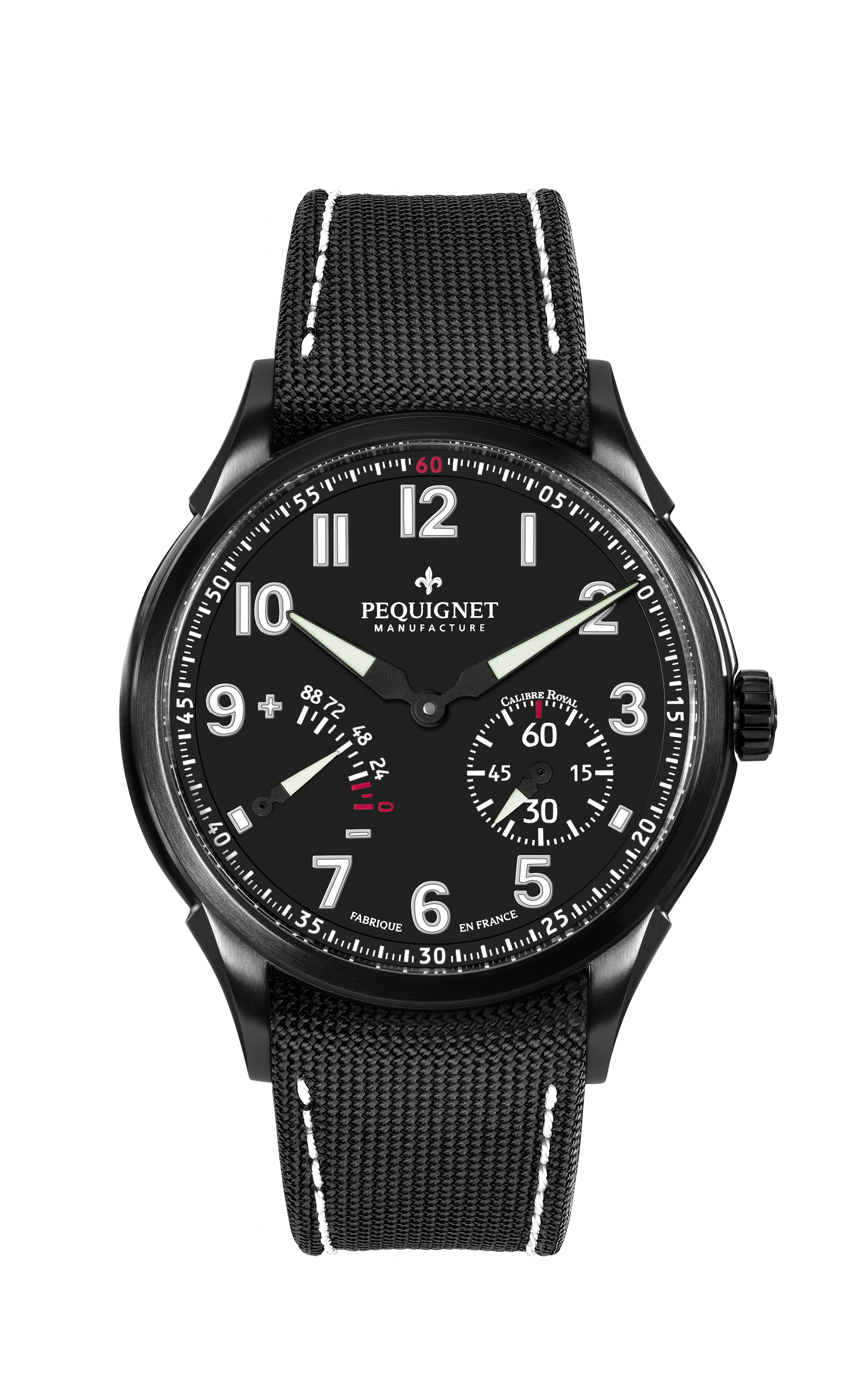 pequignet-royale-titane-montre-homme-noire-opaline-calibre-royal image 1