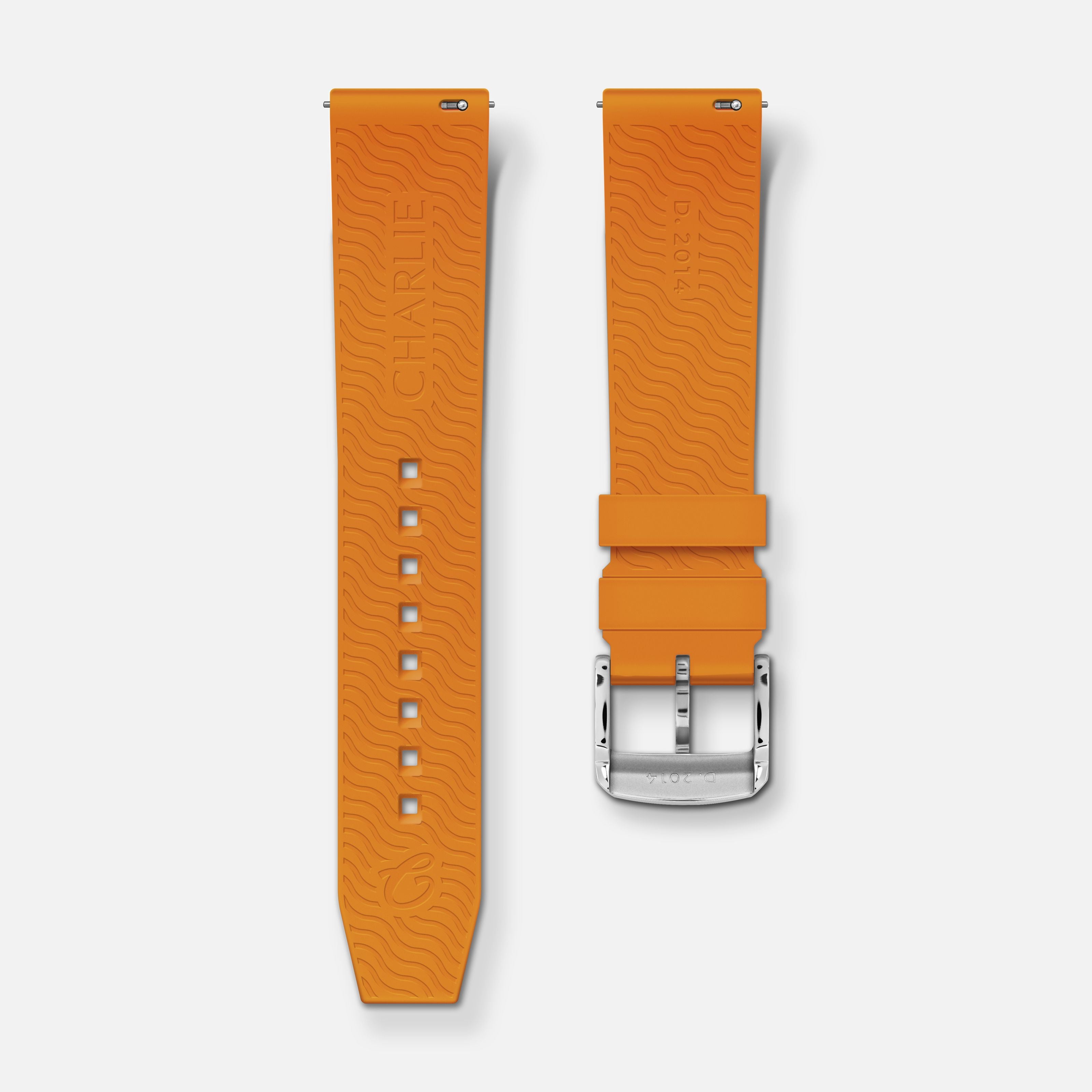 charlie-paris-bracelet-caoutchouc-nbr-20mm-orange image 2