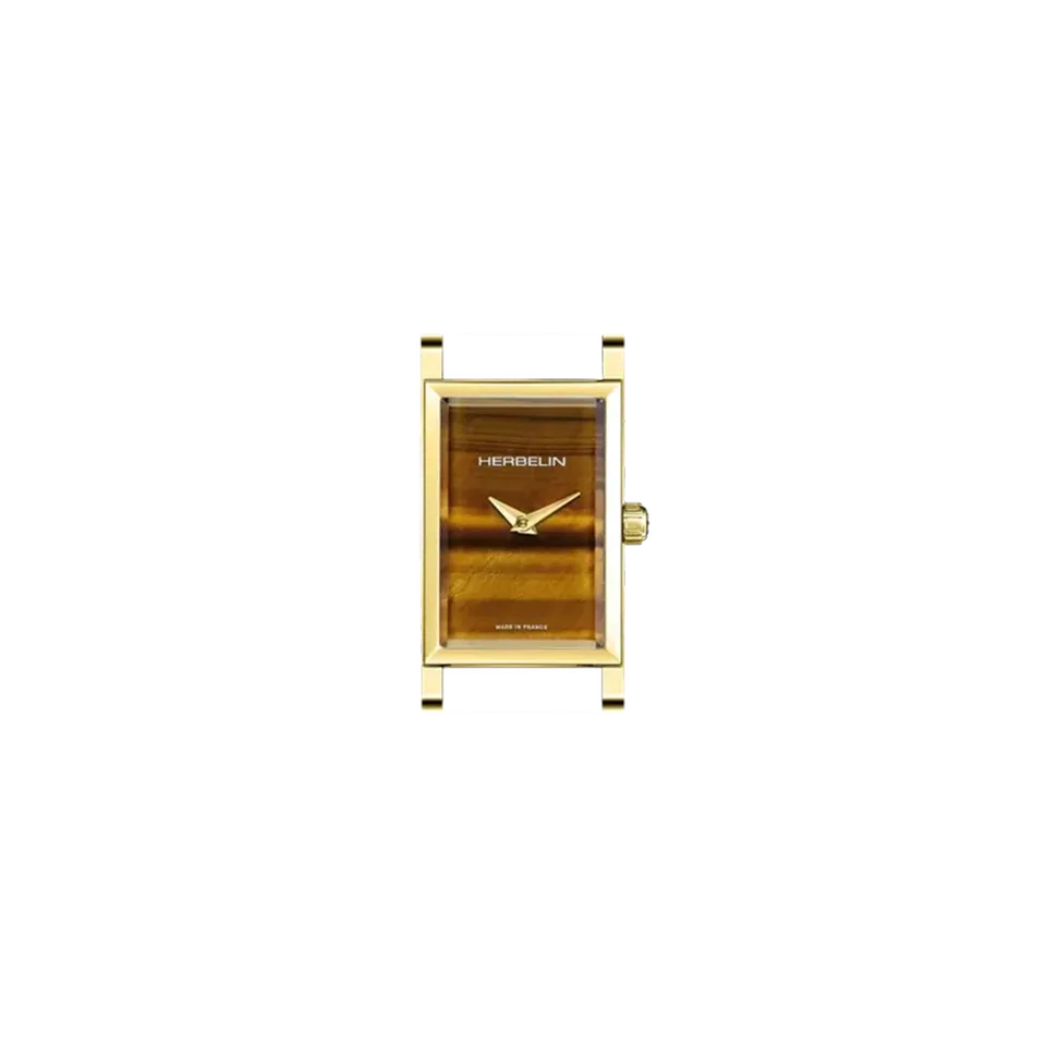 herbelin-antar-s-rectangle-montre-quartz-dor-il-de-tigre image 1
