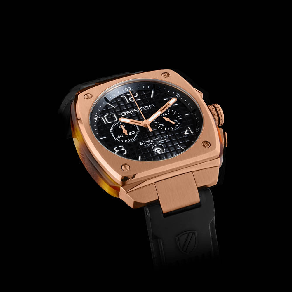 briston-streamliner-urban-chrono-42-mm-gold-noir image 2