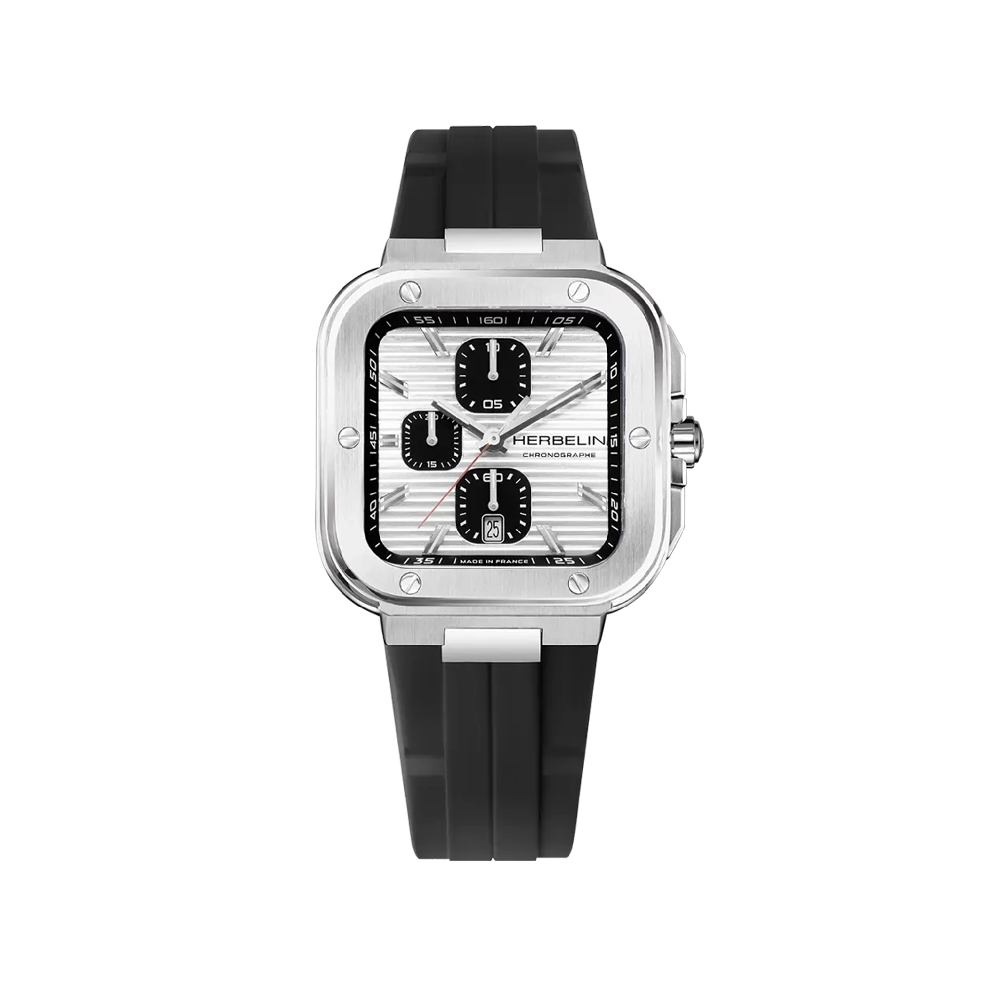 herbelin-cap-camarat-square-chrono-montre-homme-quartz-acier image 1
