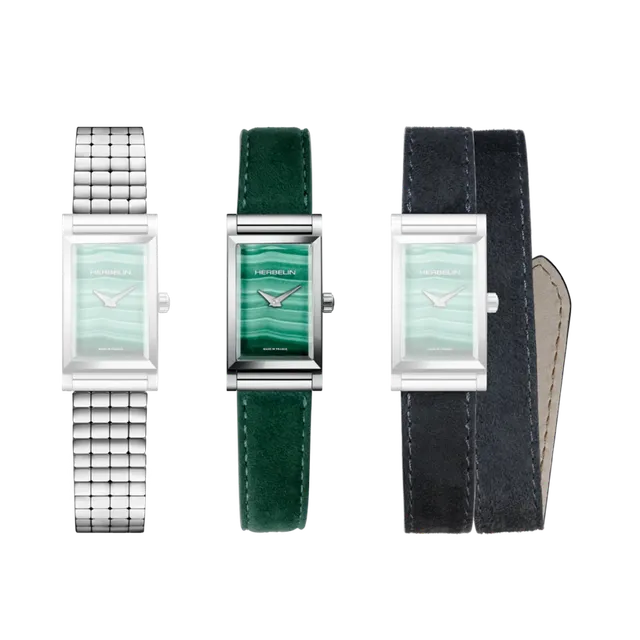 herbelin-antar-s-coffret-femme-montre-malachite-verte-3-bracelets-interchangeabl image 1