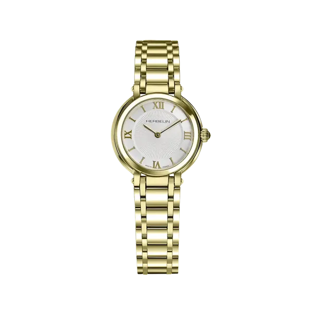 herbelin-galet-quartz-femme-pvd-or-jaune-bo-tier-acier-28-mm image 1