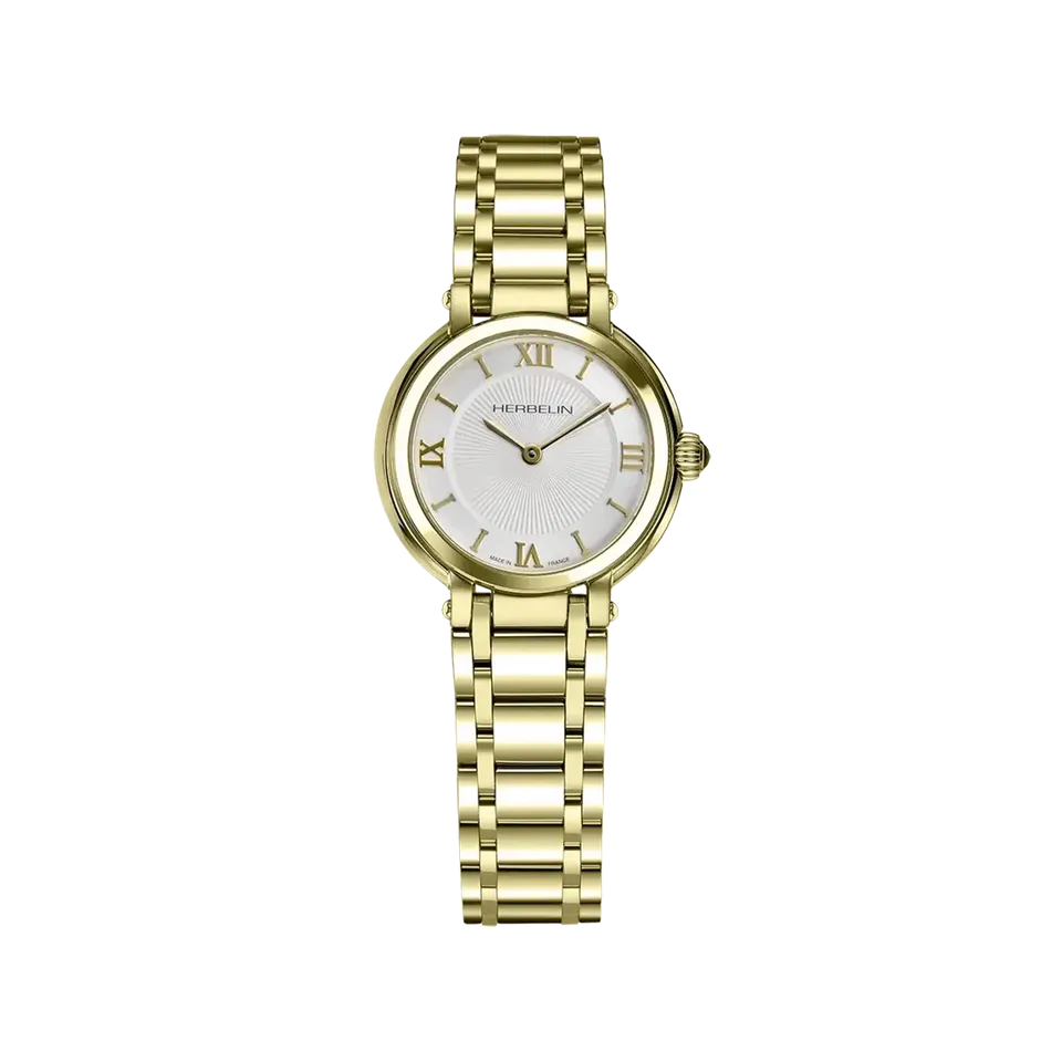 herbelin-galet-quartz-femme-pvd-or-jaune-bo-tier-acier-28-mm image 1