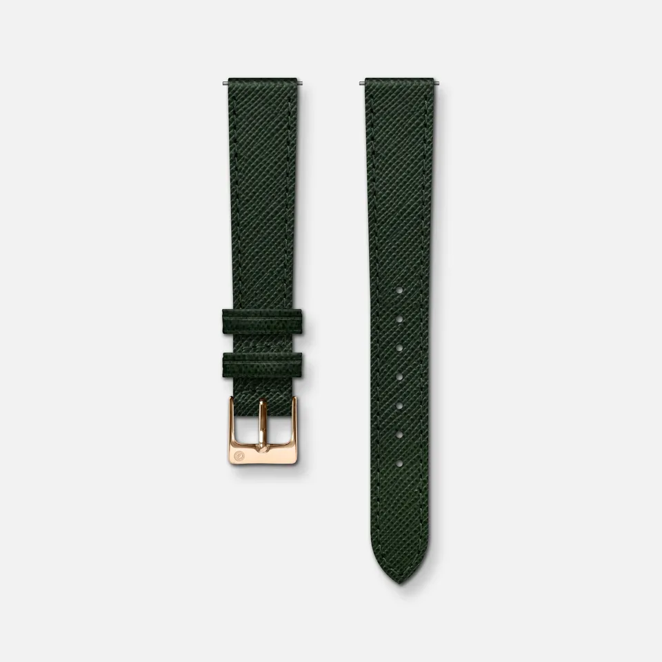 charlie-paris-bracelet-montre-cuir-saffiano-vert-14mm image 1