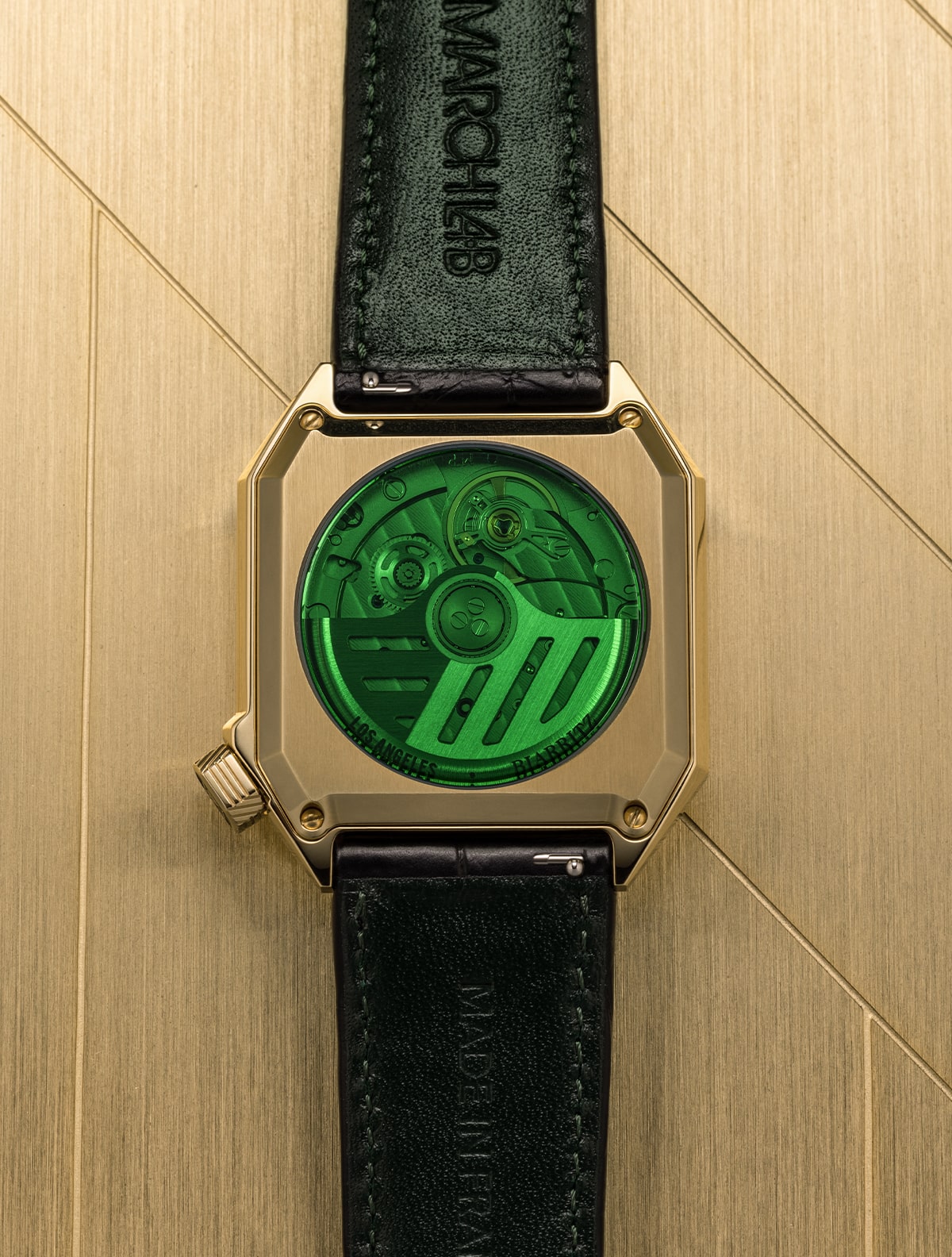 march-la-b-mansart-golden-hour-34-mm-montre-octogonale-plaqu-or image 2