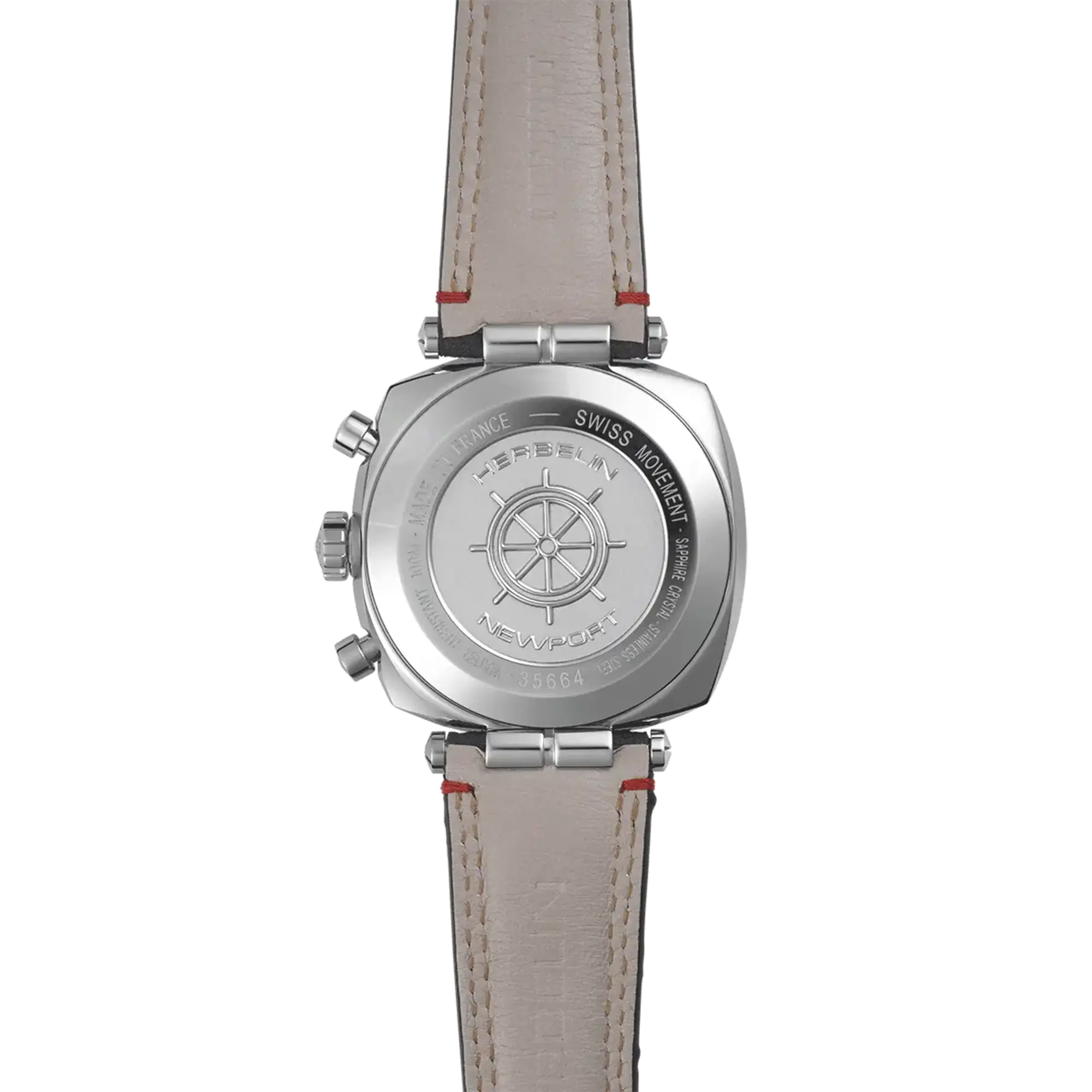 herbelin-newport-h-ritage-chronographe-homme-acier-textile-quartz image 4