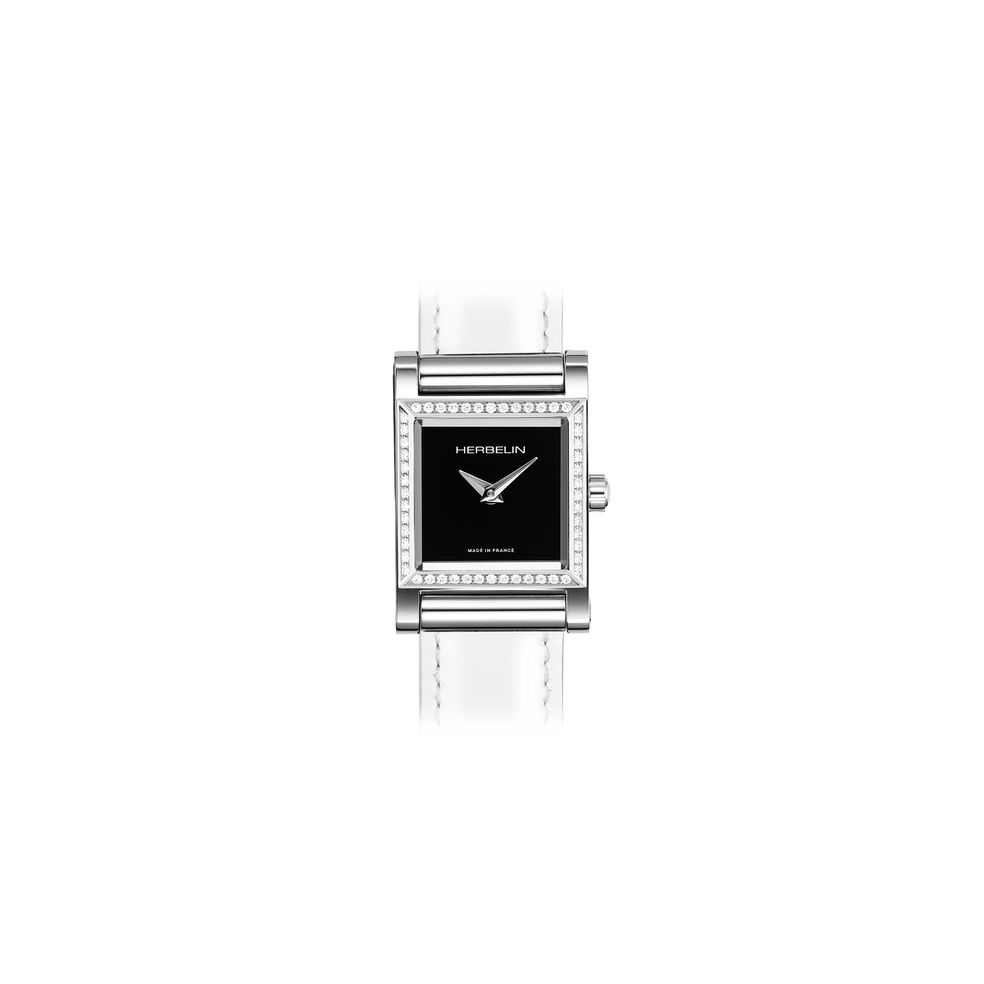 herbelin-antar-s-carr-montre-femme-noir-diamants-acier-xs-quartz image 2