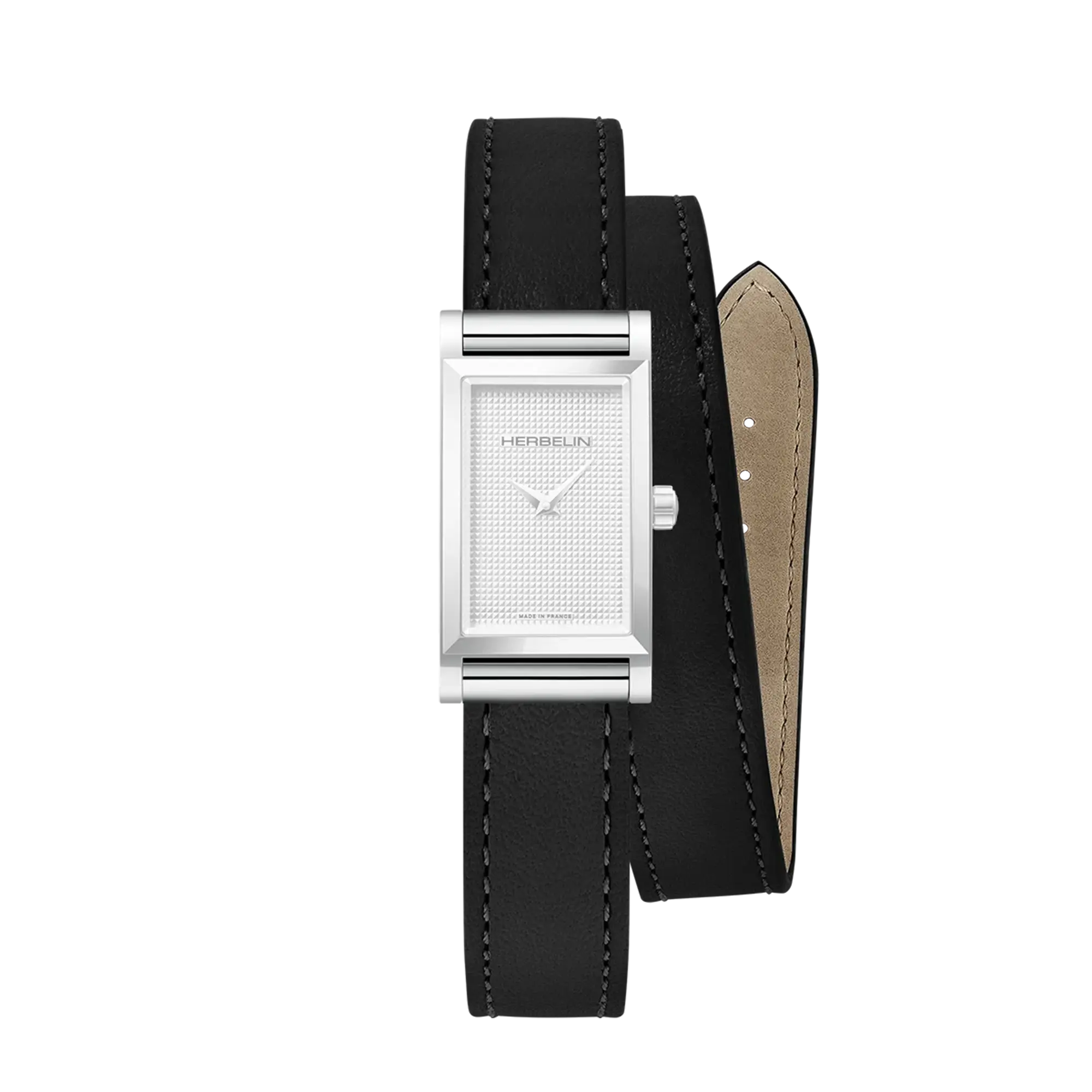 herbelin-antar-s-bracelet-double-tour-bracelet-cuir-noir image 2
