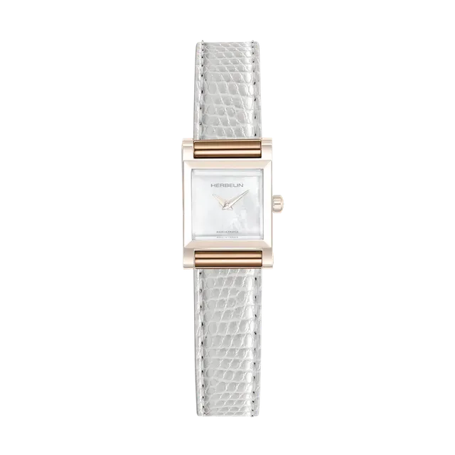 herbelin-antar-s-bracelet-simple-cuir-blanc-fa-on-iguane image 1