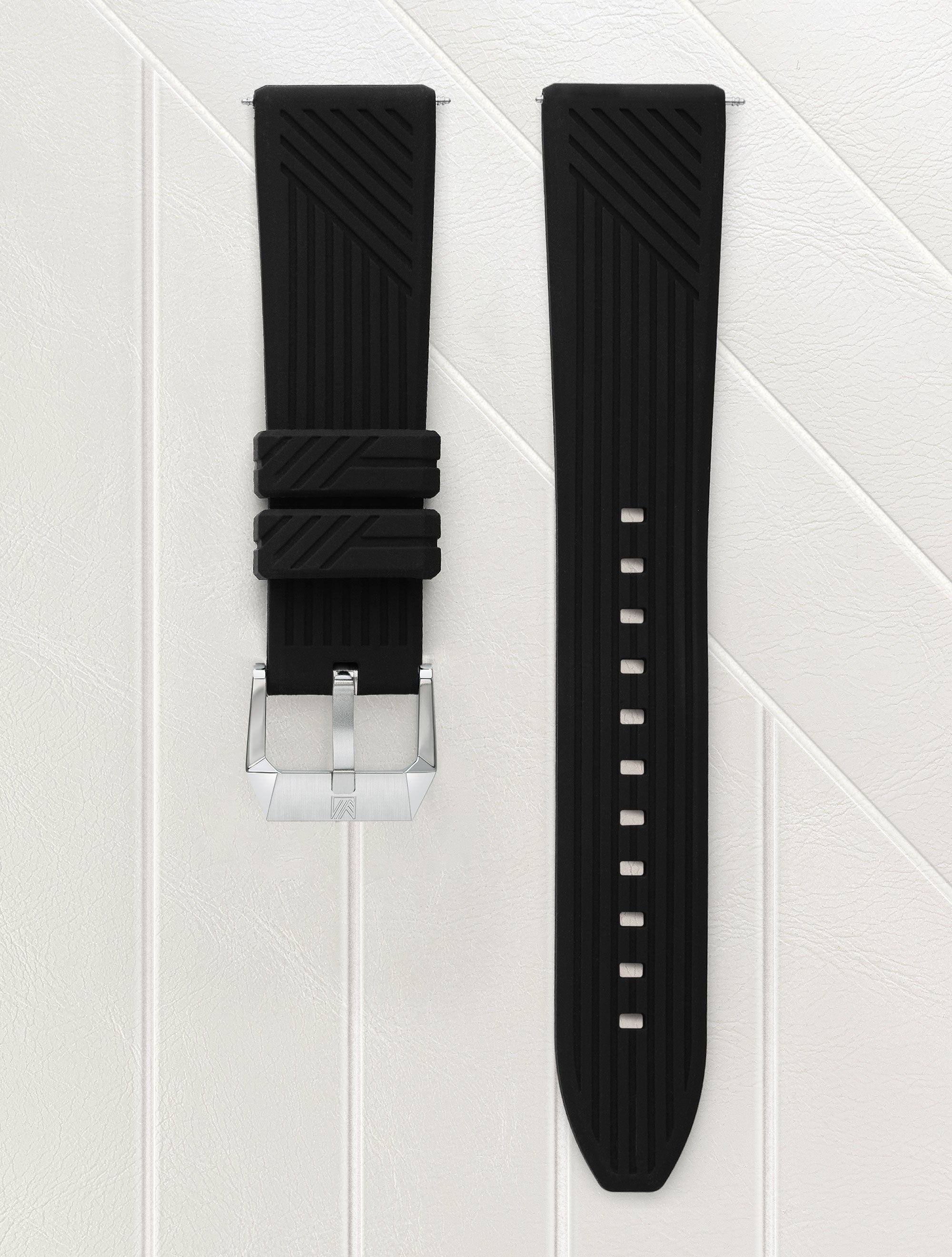 march-la-b-bracelet-silicone-signature-22-mm-noir-bracelet-homme-am2 image 1