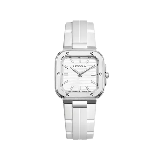 herbelin-cap-camarat-square-dame-blanc-montre-quartz image 1
