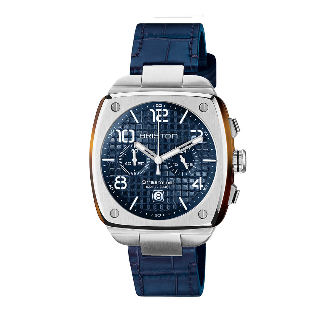 briston-bracelet-luxury-urban-cuir-bleu-marine-20-mm image 2